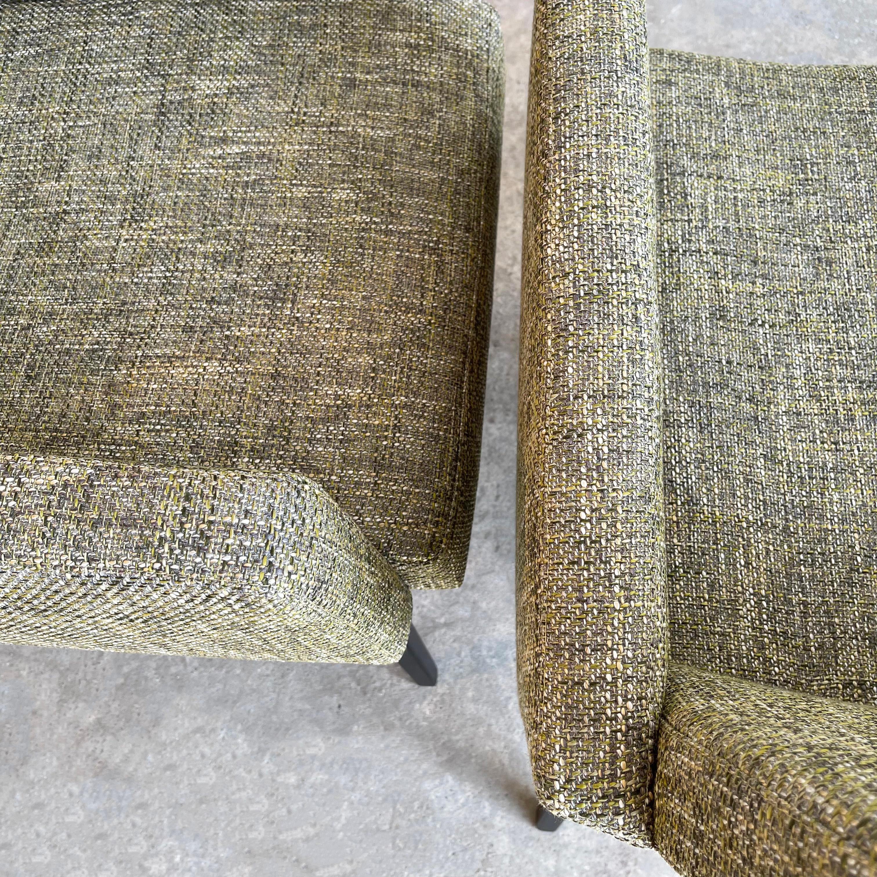 Mid-Century Modern Upholstered Armchairs By Jens Risom For Sale 2