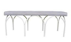 Mid-Century Modern Upholstered Bench by Industrial Artist Frederick Weinberg