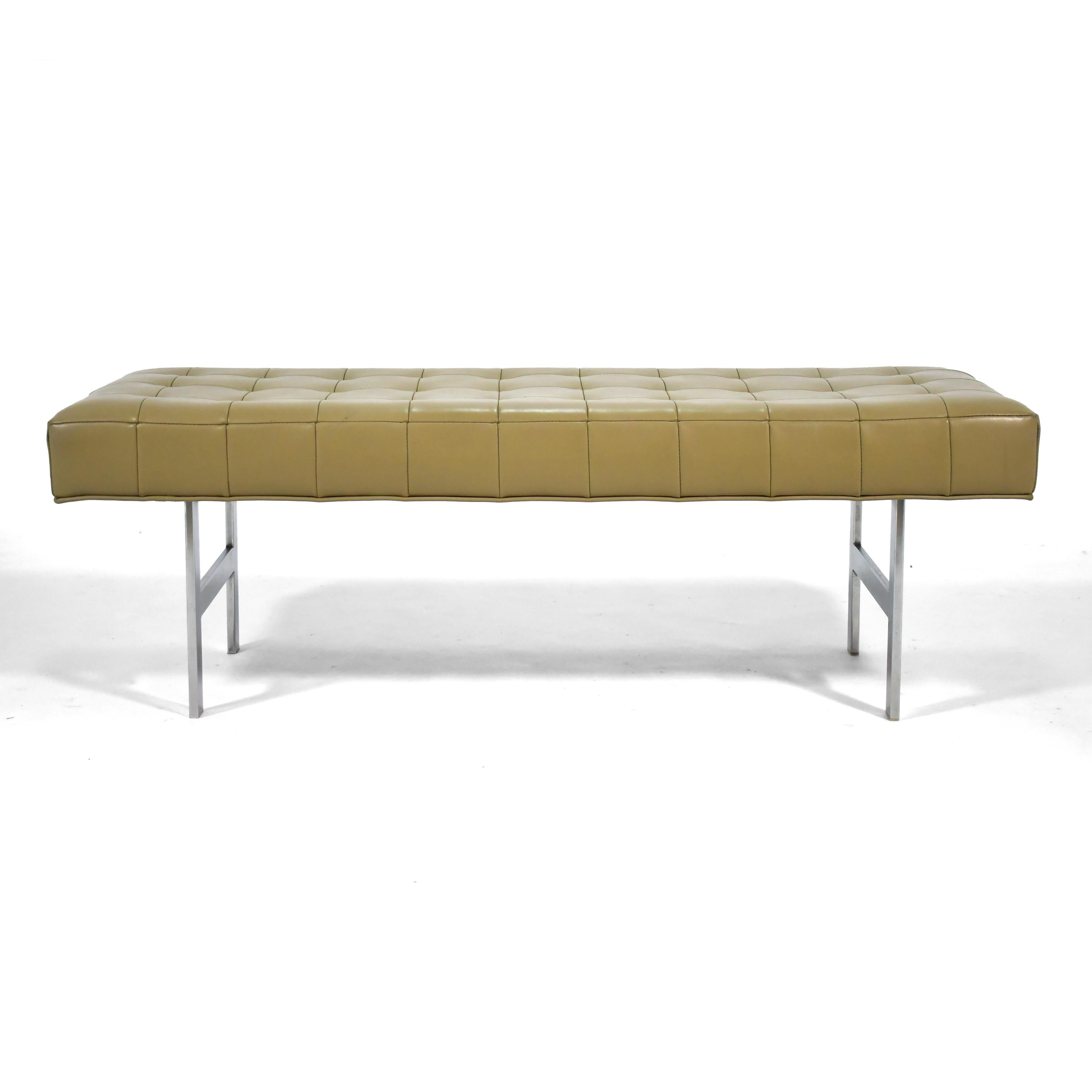 American Mid-Century Modern Upholstered Bench For Sale