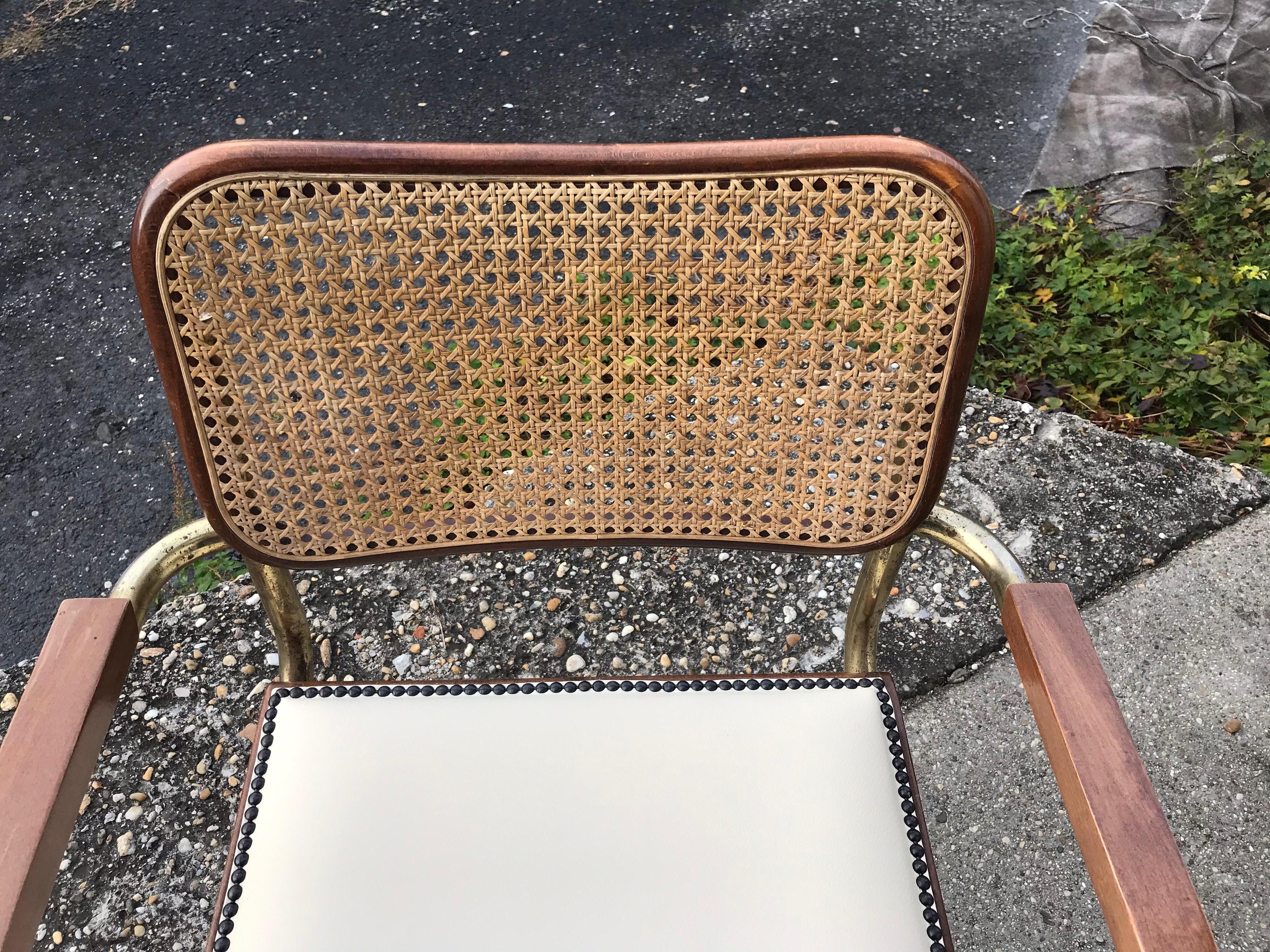 Mid-Century Modern Upholstered Cesca Chair of Marcel Breuer, Italy, 1970 In Good Condition For Sale In Lábatlan, HU