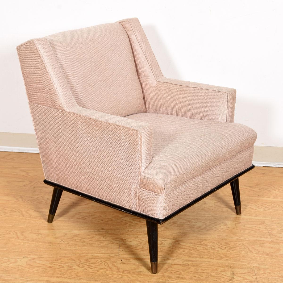 20ième siècle Fauteuil club tapissé de style mi-siècle moderne de Milo Baughman pour James, Inc en vente