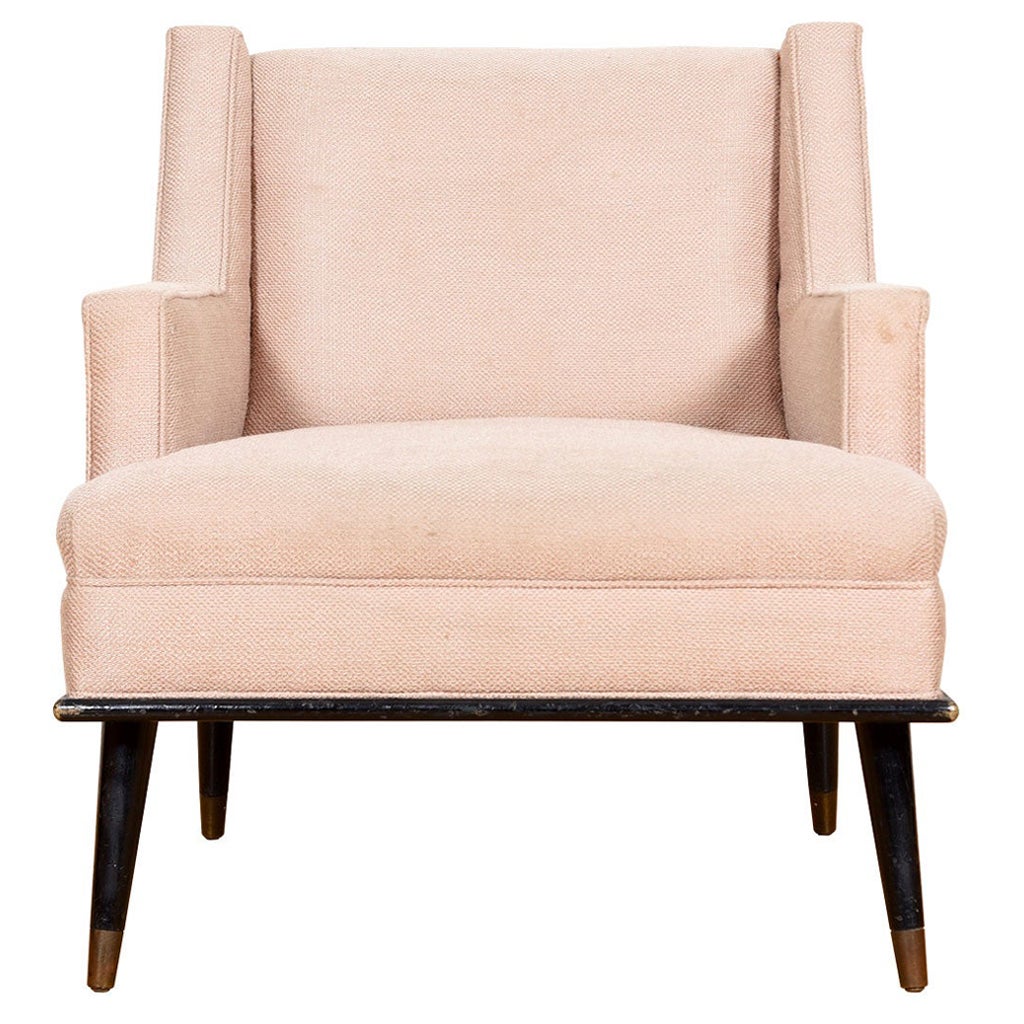 Fauteuil club tapissé de style mi-siècle moderne de Milo Baughman pour James, Inc