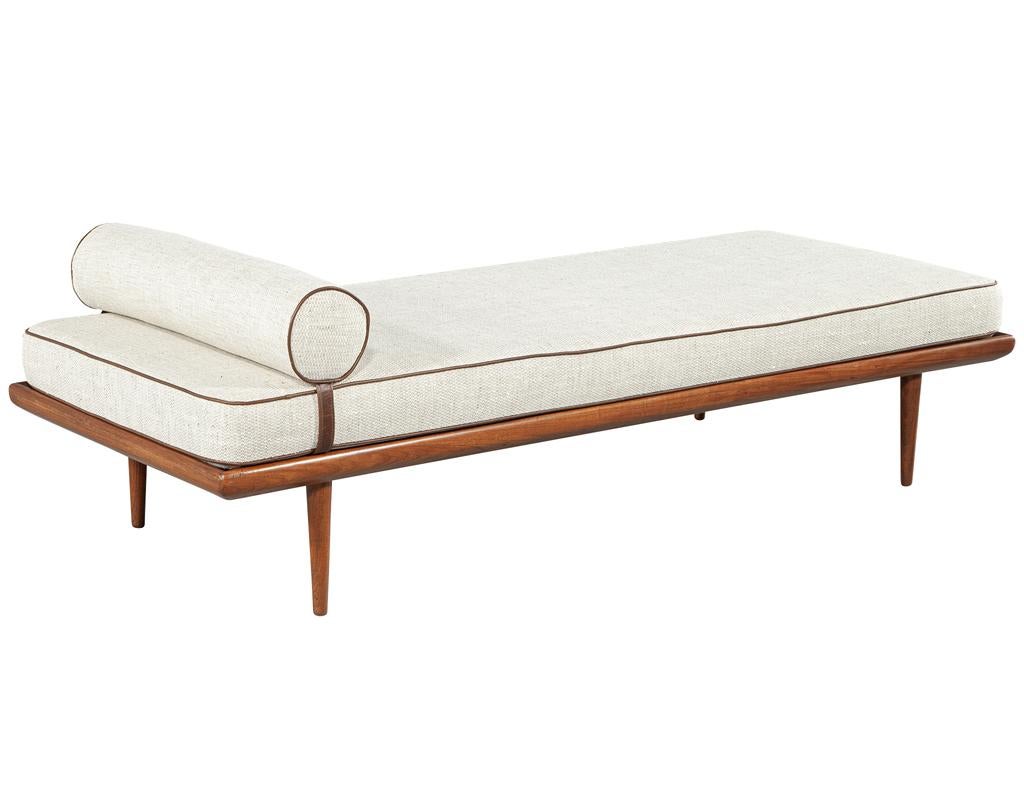 Danish Mid-Century Modern Upholstered Daybed Lounger