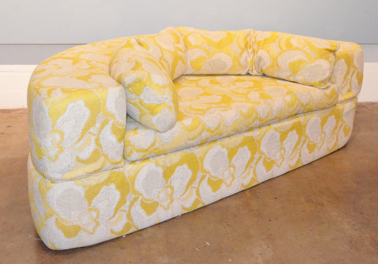 MidCentury Modern Upholstered Round Sleeper Sofa/ Chaise/ Lounger with