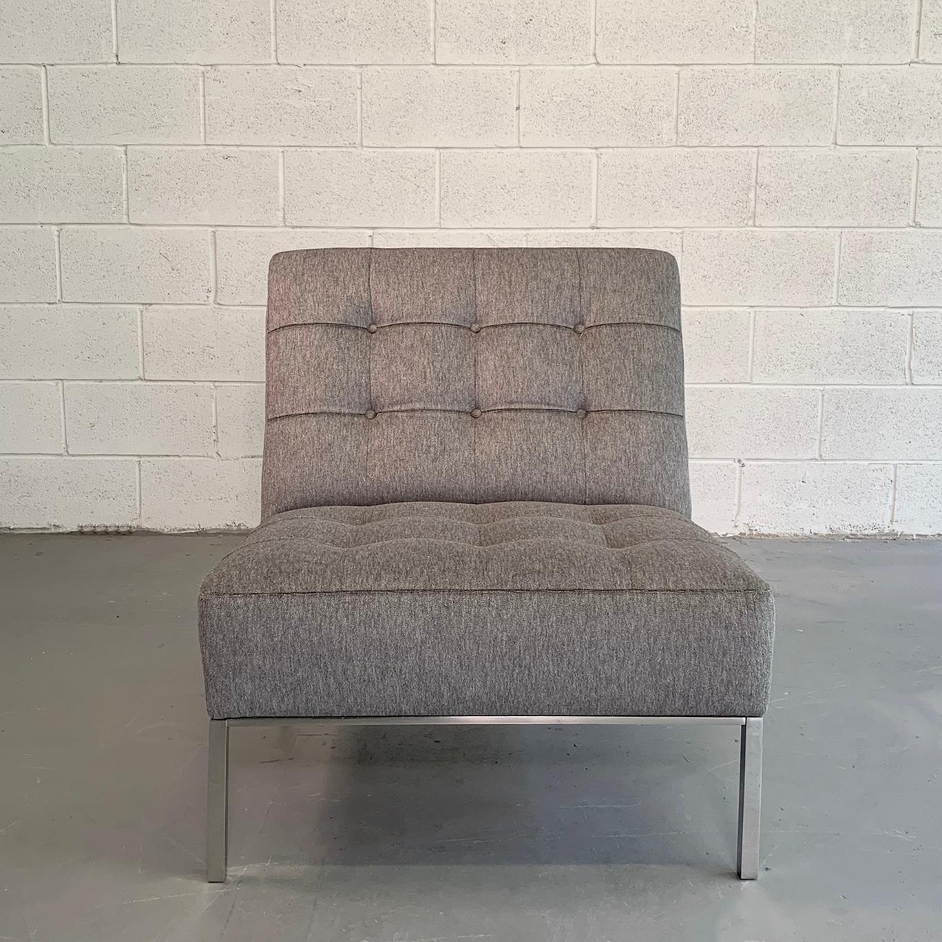 20th Century Mid-Century Modern Upholstered Slipper Chair by Florence Knoll