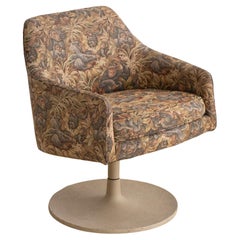 Mid-Century Modern Upholstered Swivel Tulip Chairs