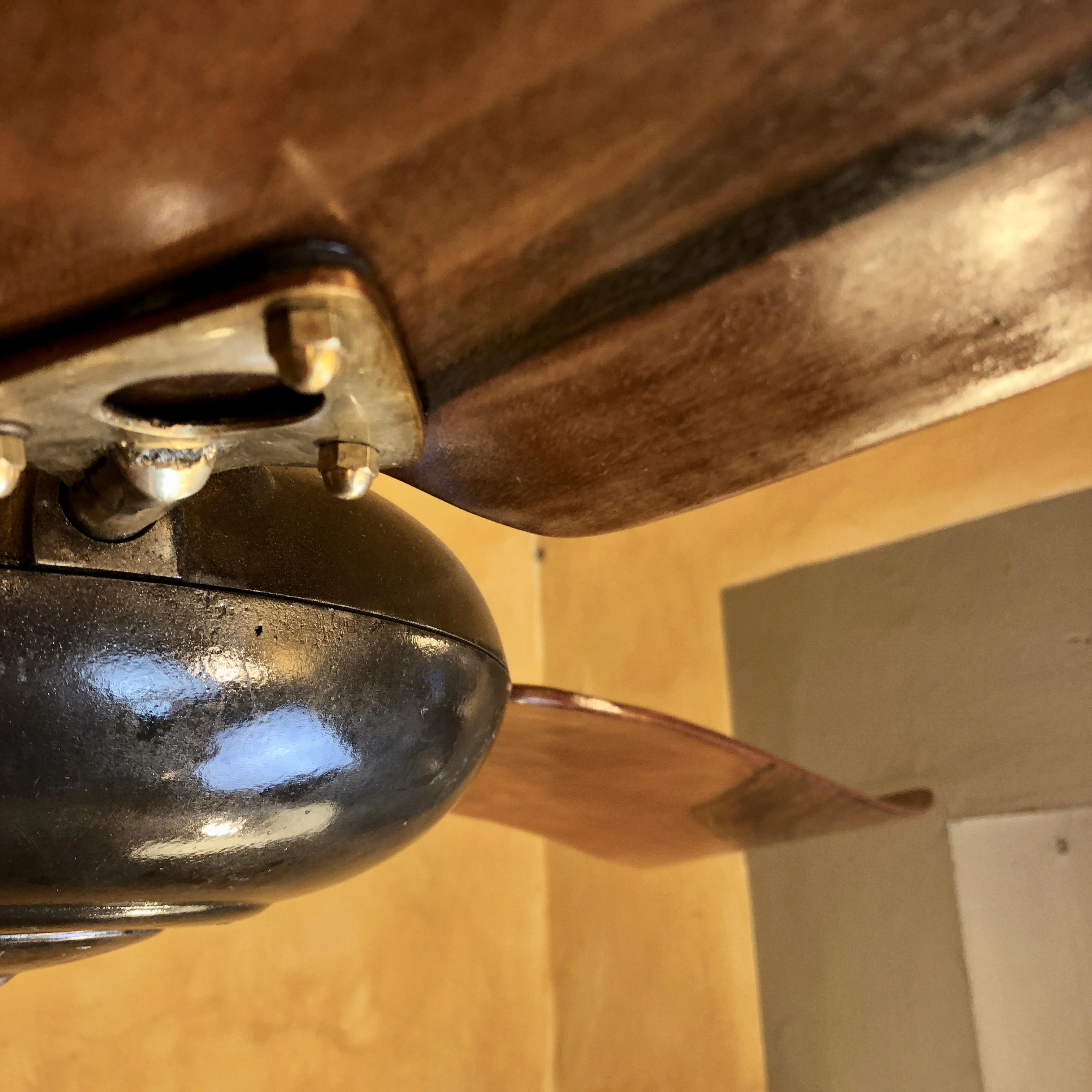 Brass Mid-Century Modern Usha Cast Iron Ceiling Fan by Jay Engineering Works Ltd.