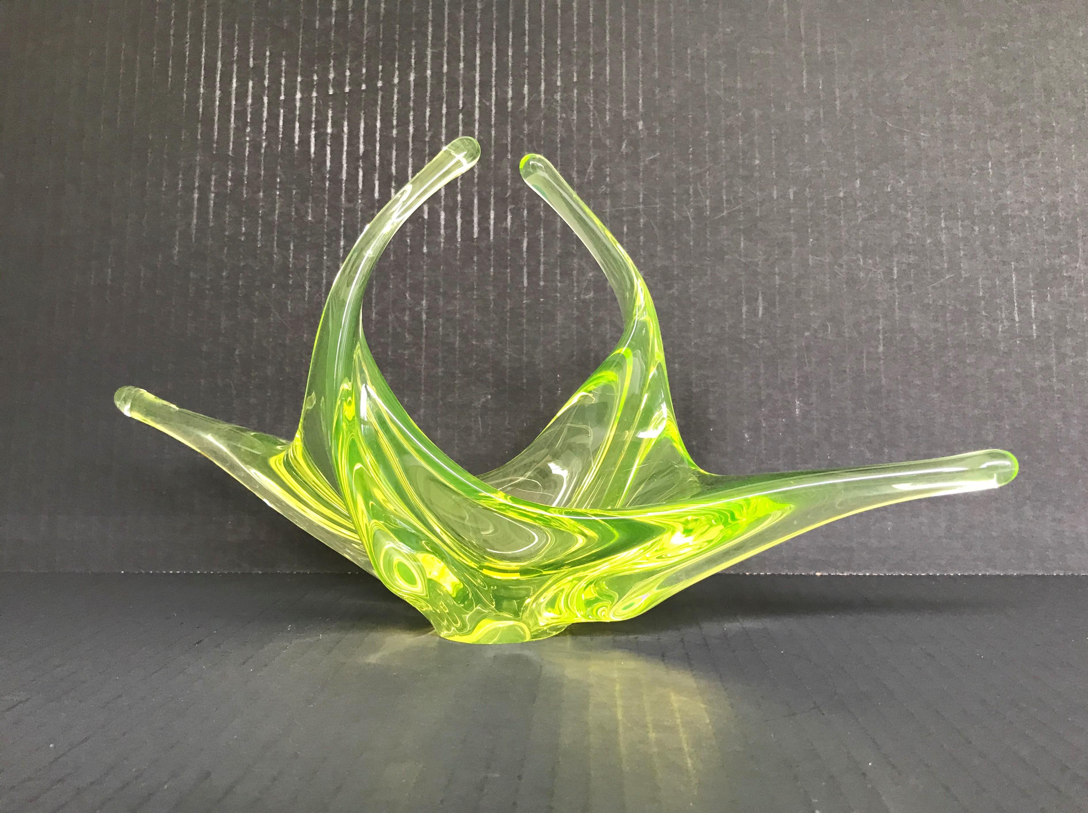 mid century glass bowl