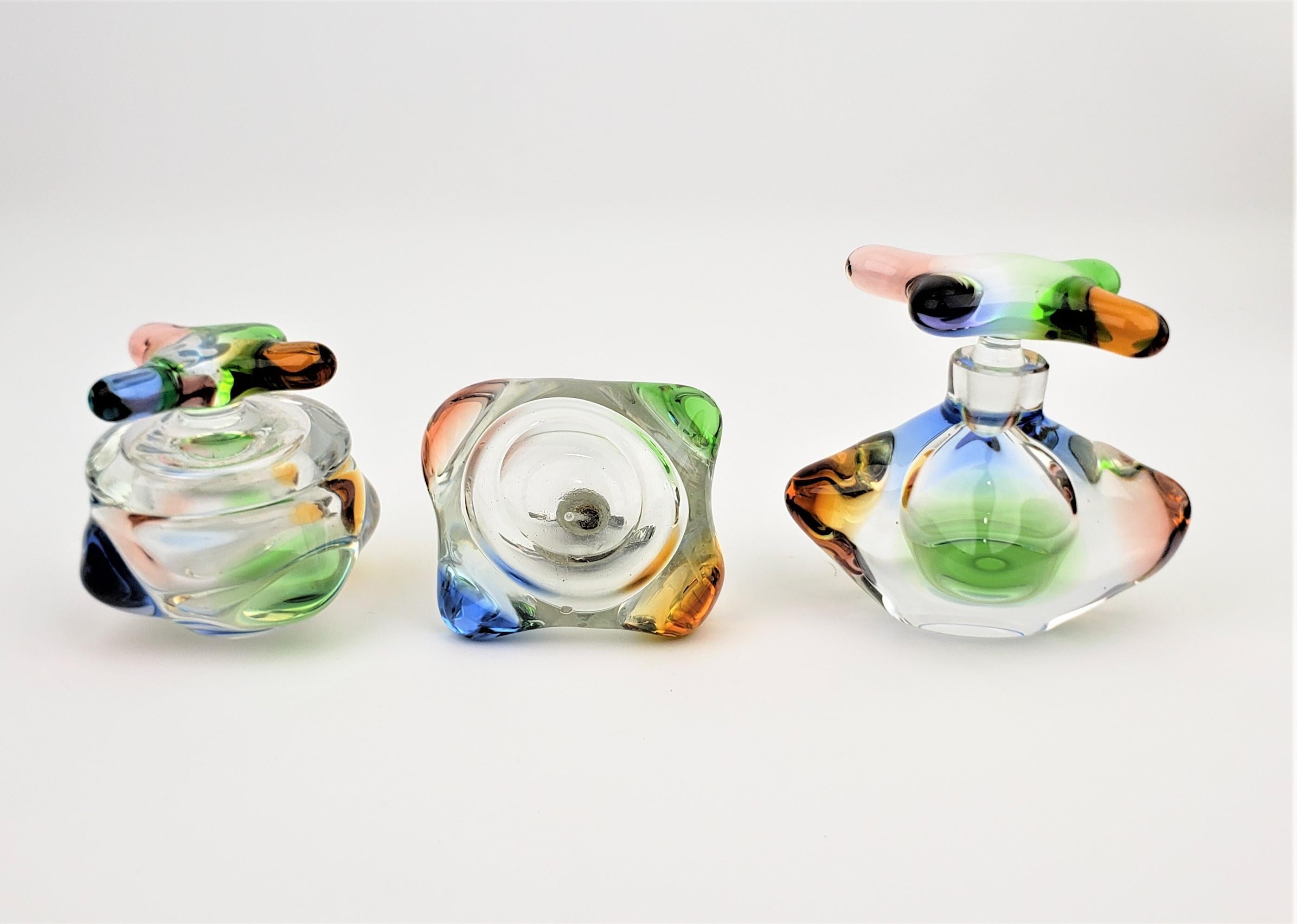 Mid-Century Modern Val St. Lambert Styled Freeform Art Glass Dresser Set For Sale 2