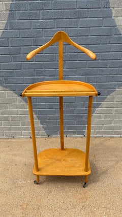 Mid-Century Modern Valet/ Butler’s Stand with Tray and Hanger, 1960s