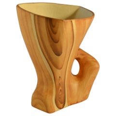 Ceramic Faux Bois Pitcher by Grandjean Jourdan Vallauris
