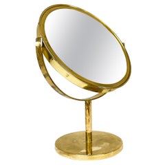 Mid-Century Modern Vanity Hans-Agne Jakobsson Brass Table Mirror, Sweden