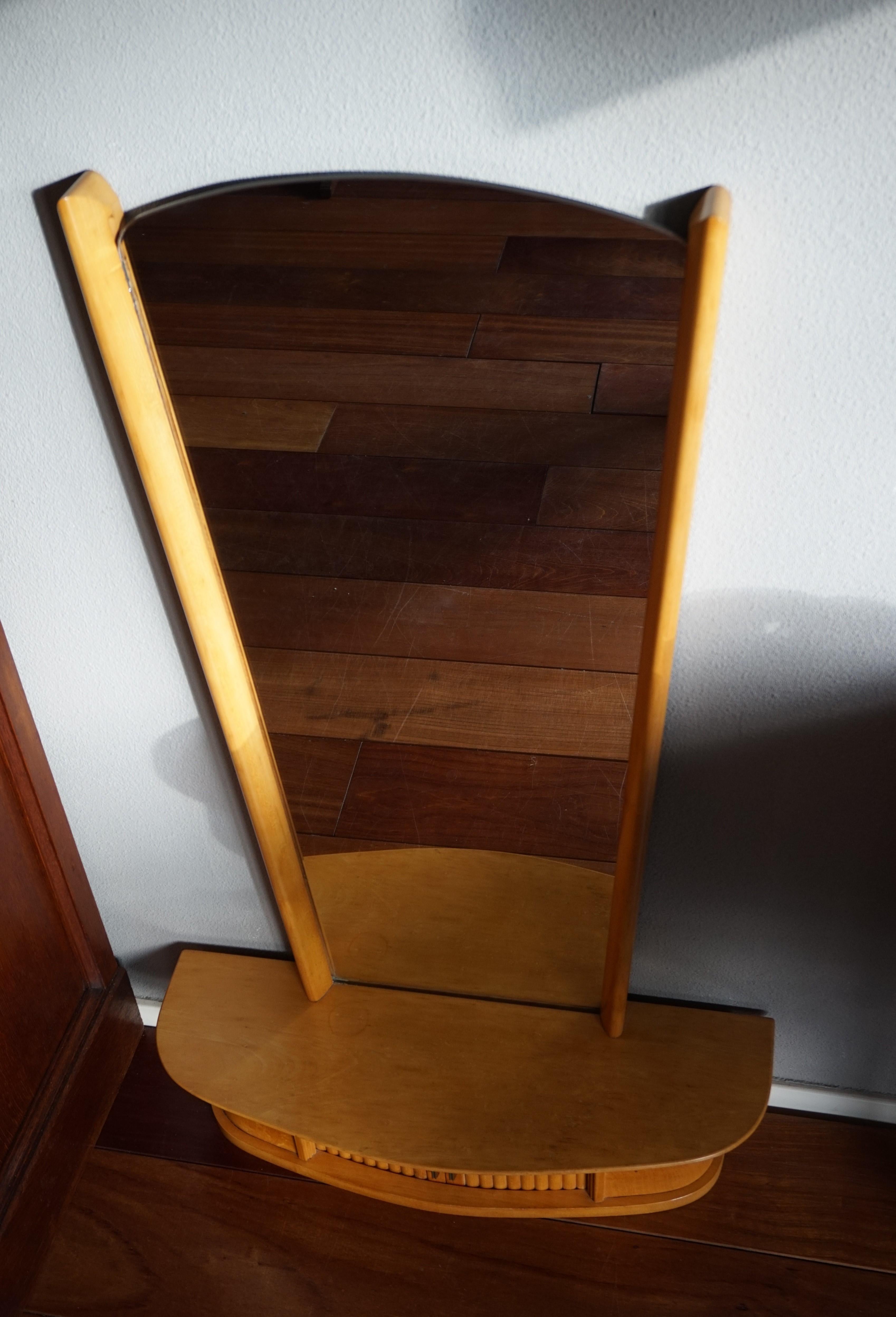 Mid-Century Modern Vanity / Make Up Mirror & Cabinet for Wall Mounting 1960s In Excellent Condition In Lisse, NL