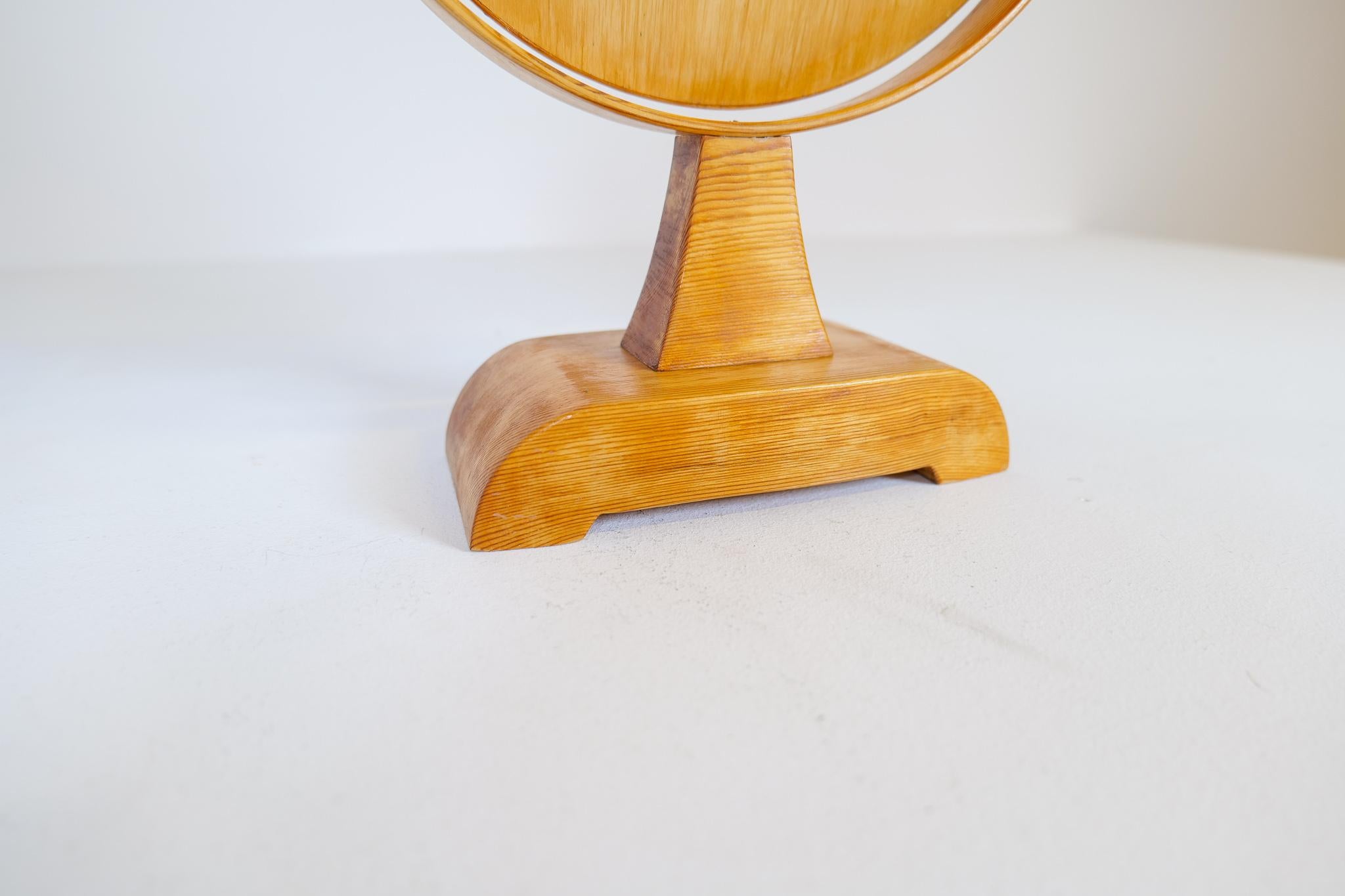 Mid-Century Modern Vanity Solid Pine Table Mirror, Sweden, 1970s 8