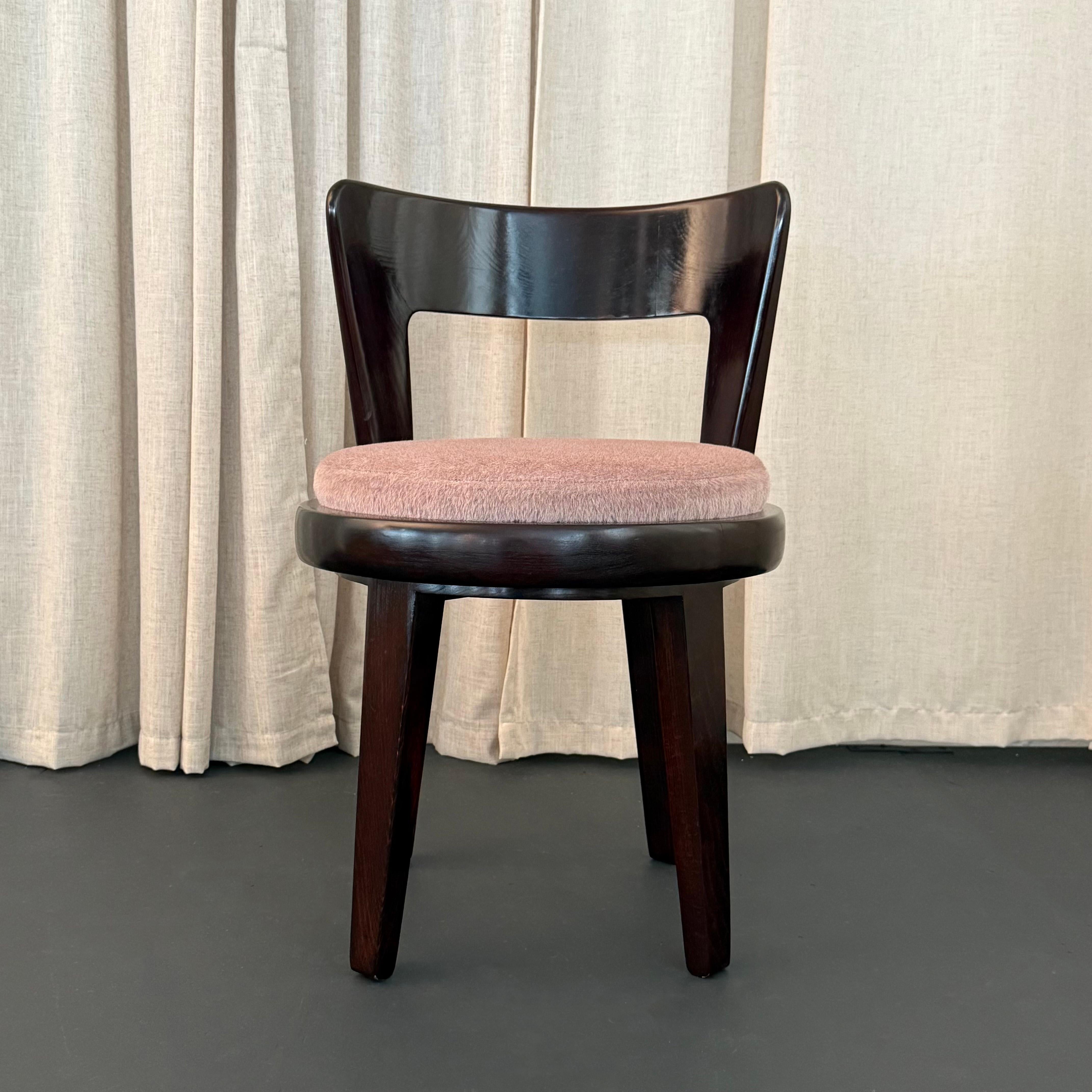 American Mid-Century Modern Vanity Swivel Chair By Edward Wormley For Drexel For Sale