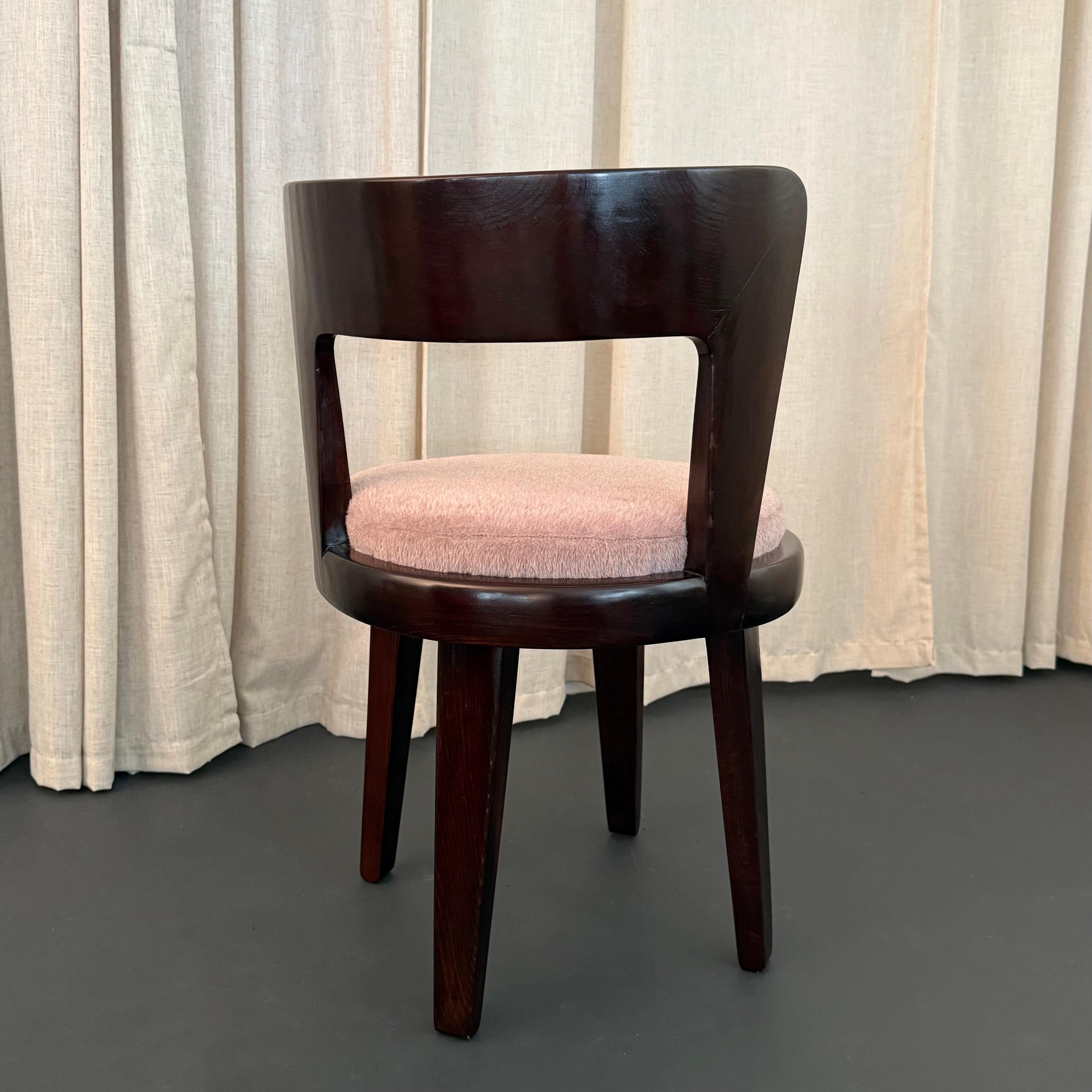 Mid-Century Modern Vanity Swivel Chair By Edward Wormley For Drexel For Sale 1