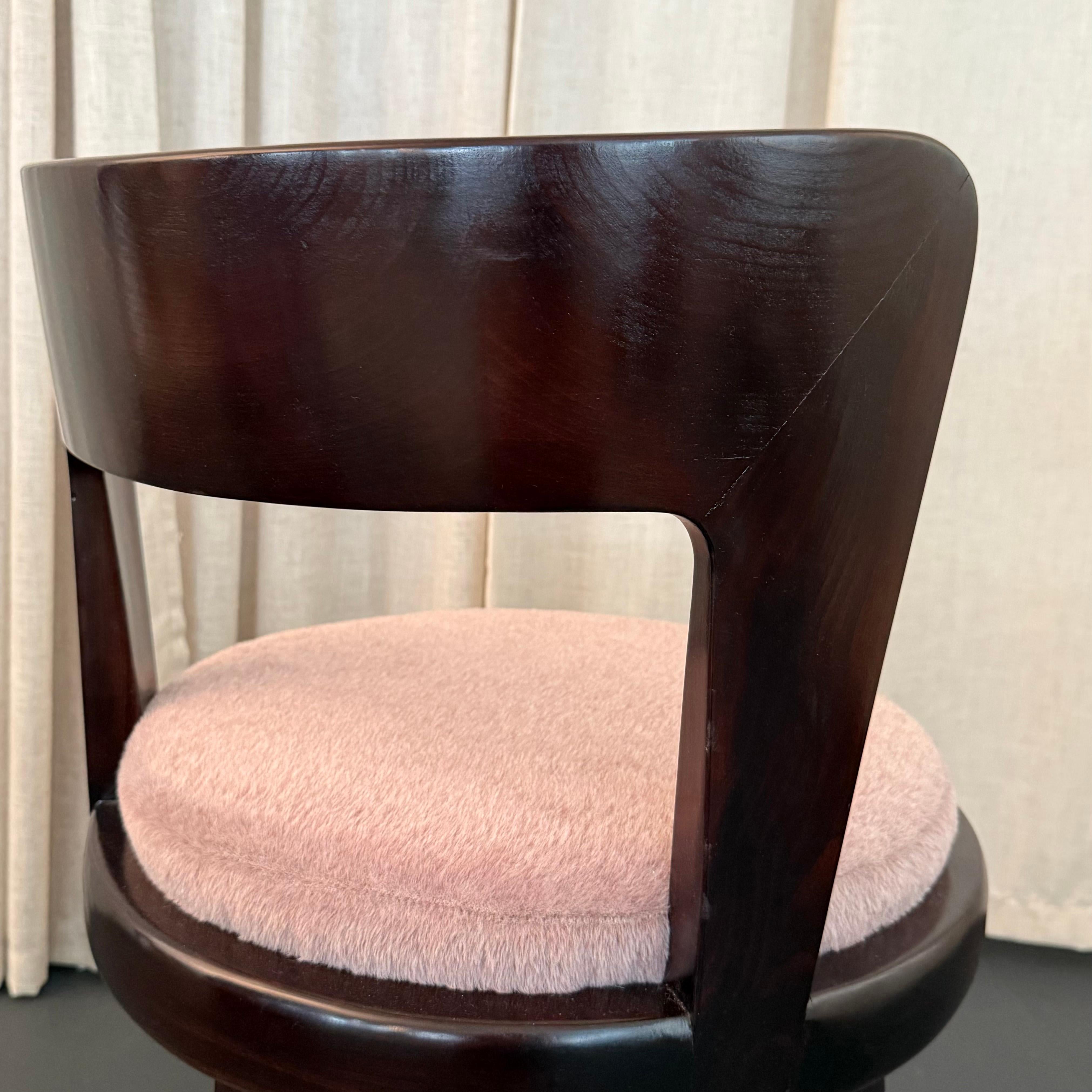 Mid-Century Modern Vanity Swivel Chair By Edward Wormley For Drexel For Sale 2