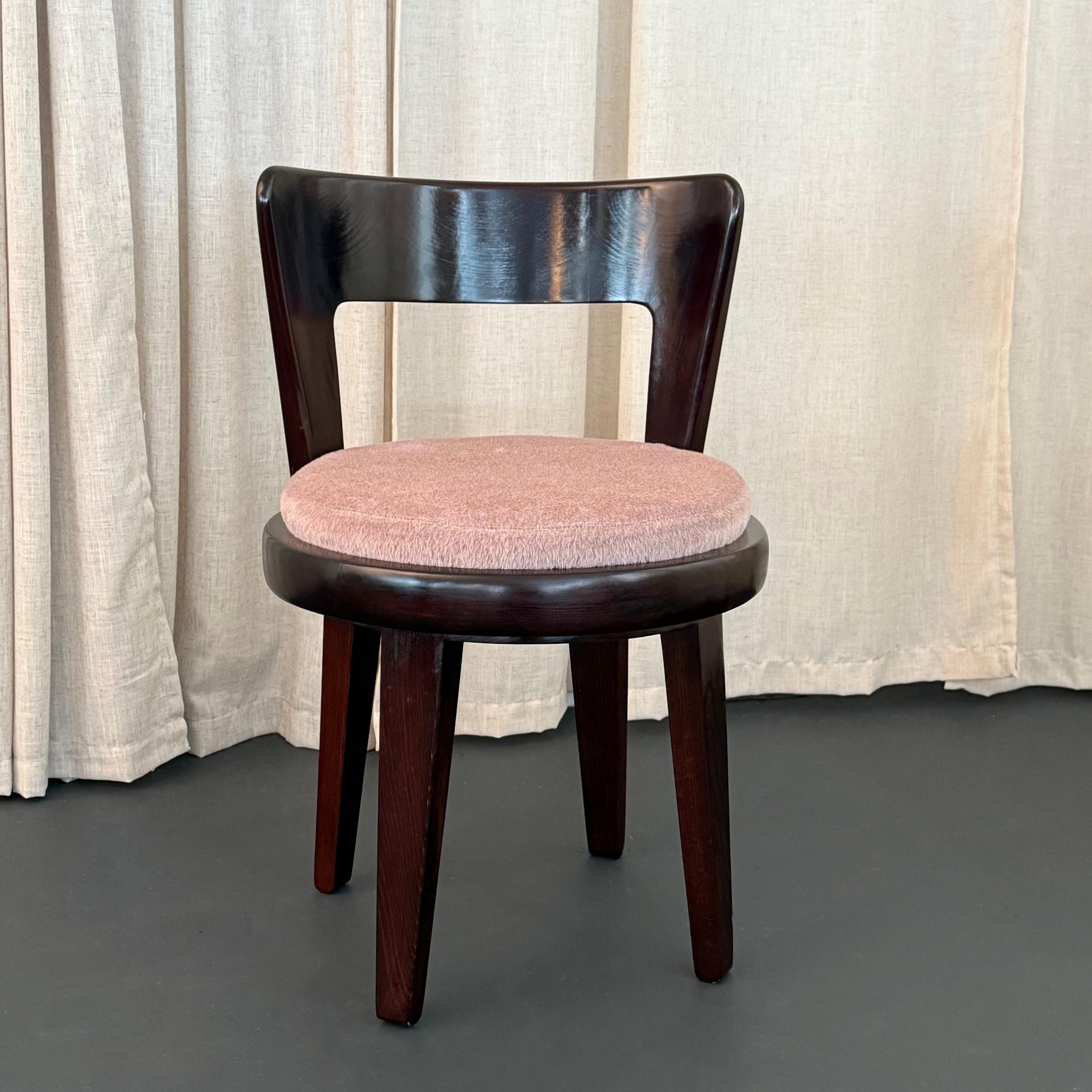Mid-Century Modern Vanity Swivel Chair By Edward Wormley For Drexel For Sale 3