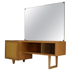 Mid-Century Modern Vanity with Large Mirror