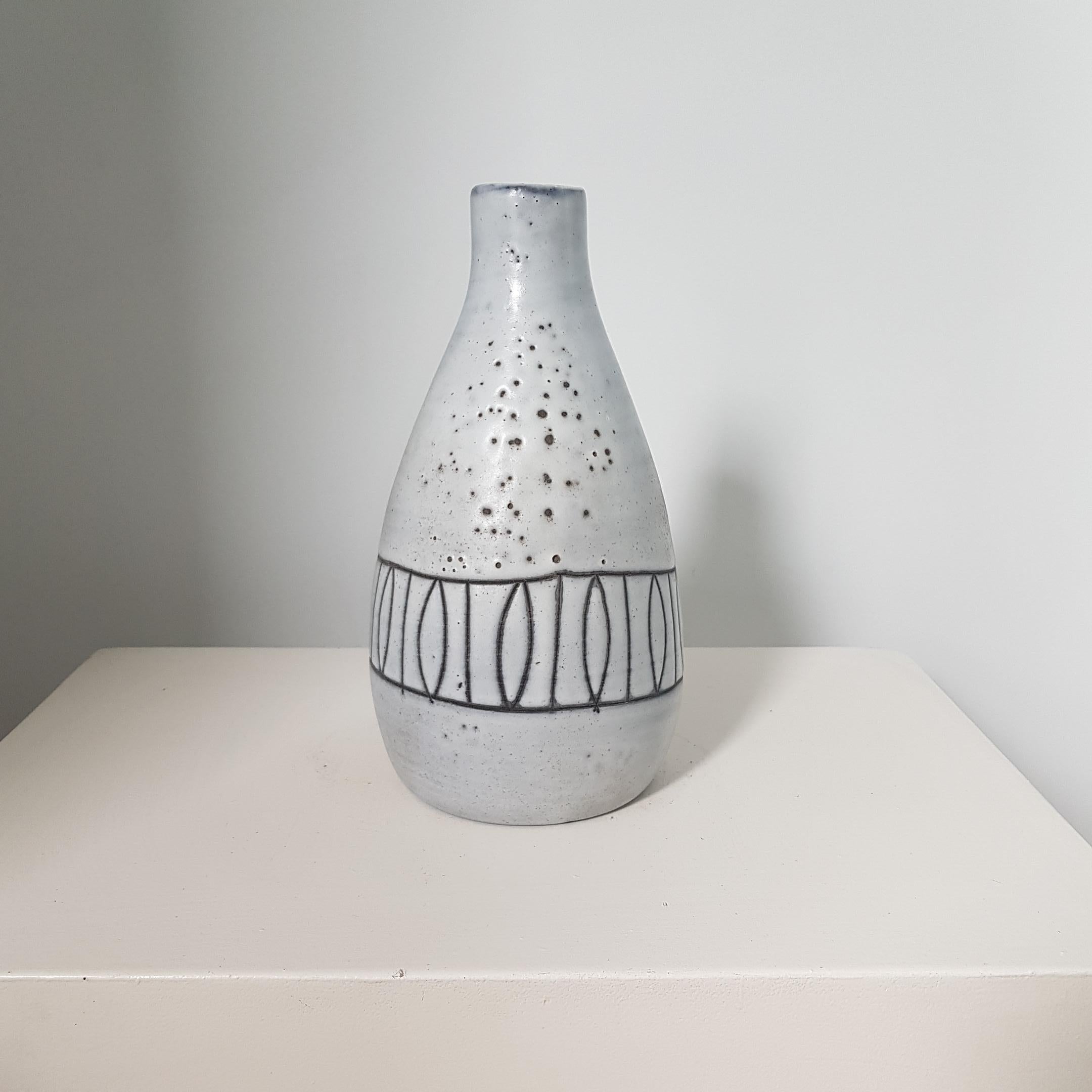20th Century Mid-Century Modern Vase by Atelier Dieulfit For Sale