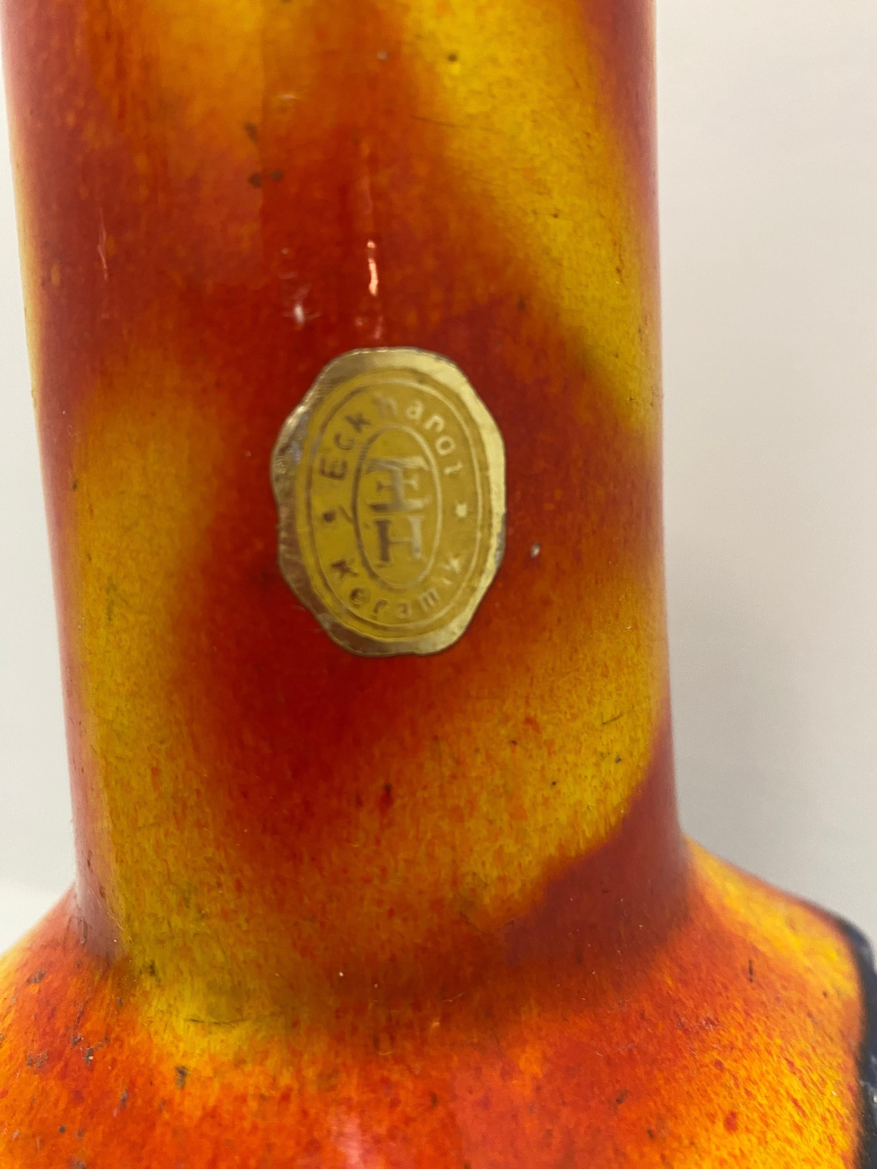 Tedesco Vaso moderno di metà secolo di Eckhardt Keramik in vendita
