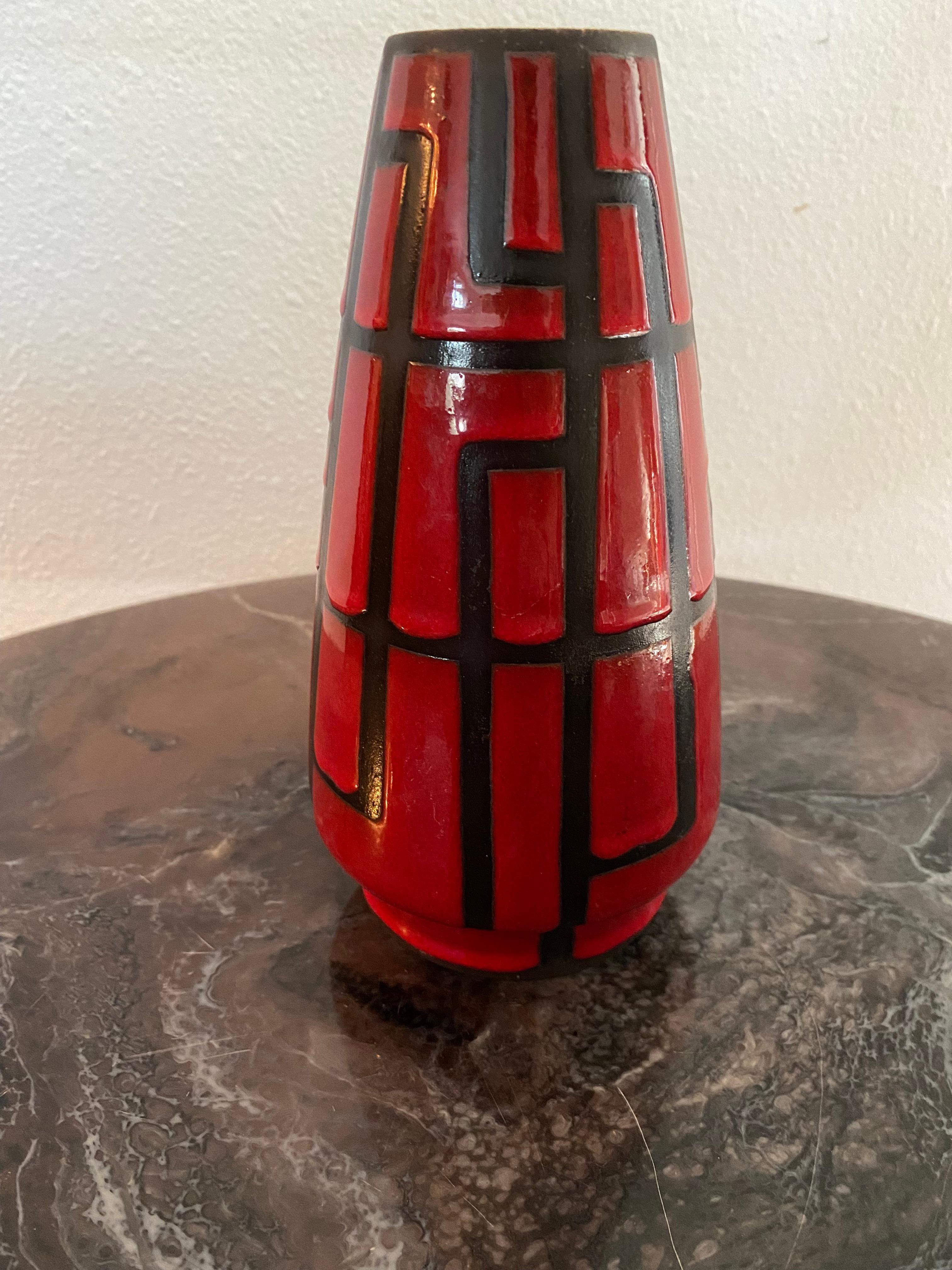 German Mid-Century Modern Vase by Schlossberg Keramik For Sale