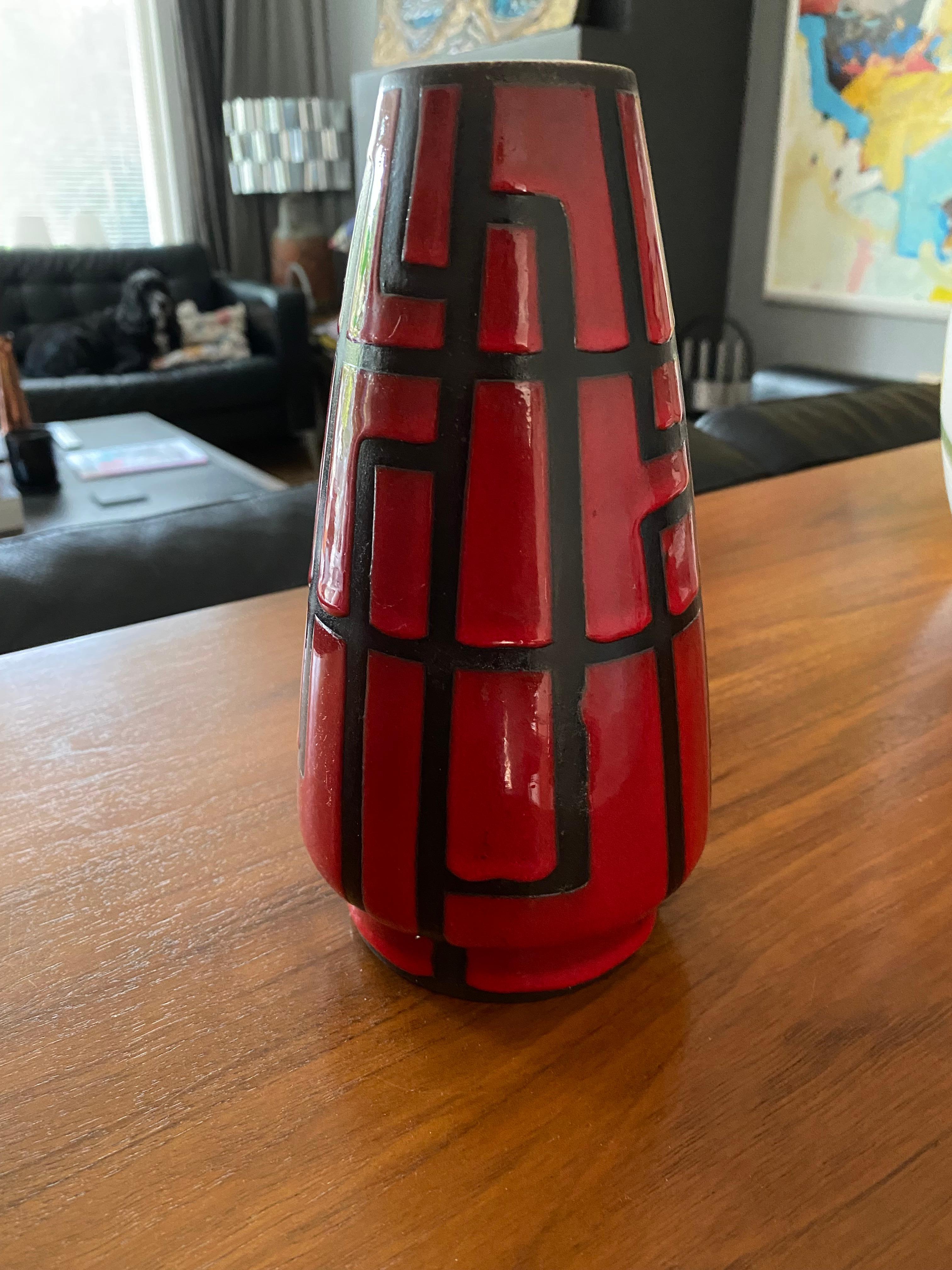 Ceramic Mid-Century Modern Vase by Schlossberg Keramik For Sale