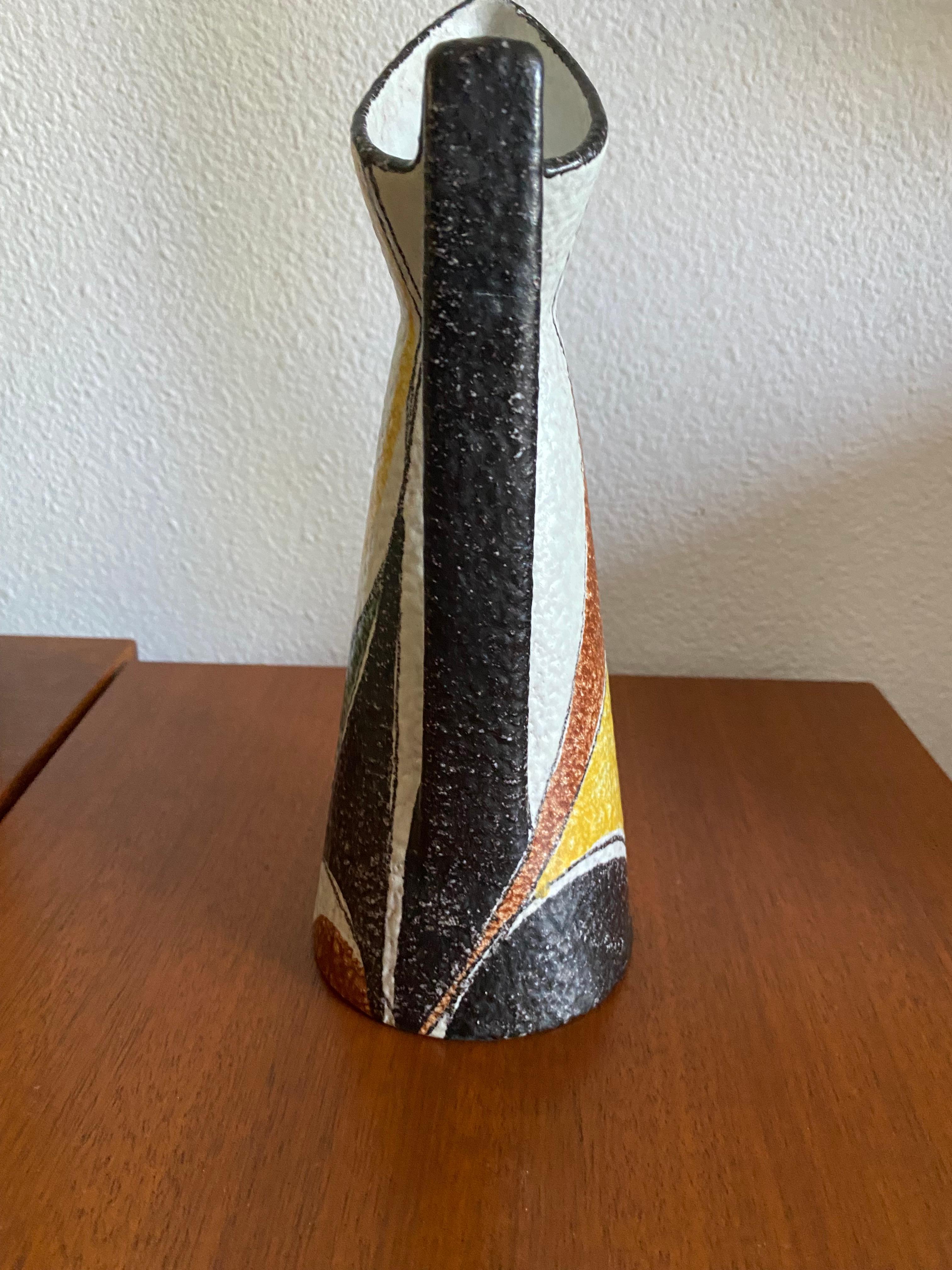 Hand-Painted Mid-Century Modern Vase Decor Milano by Ruscha Germany For Sale