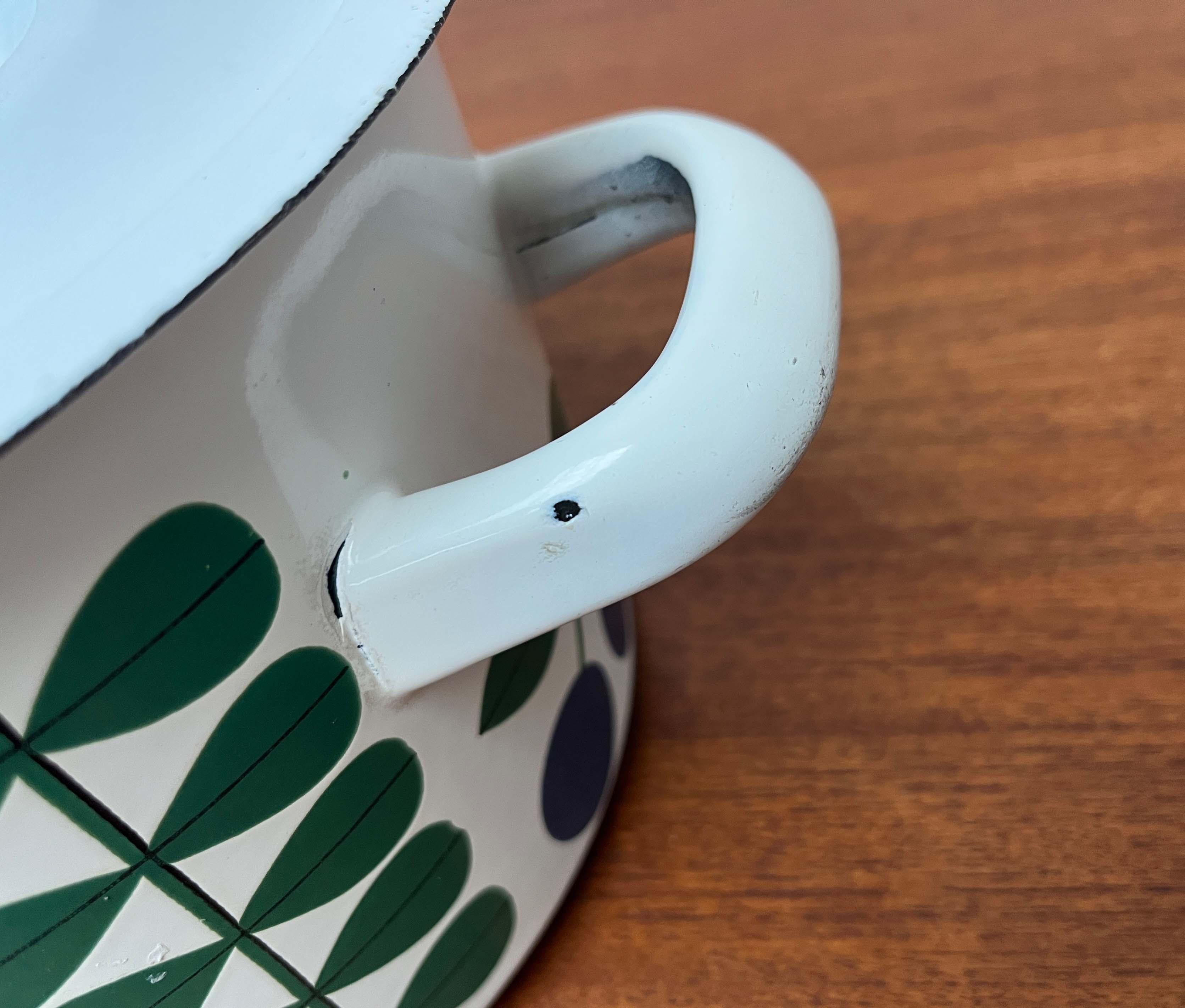 Mid-Century Modern Vegeta Series Enamel Pot Esteri Tomula, Finel, Finland, 1960s For Sale 11