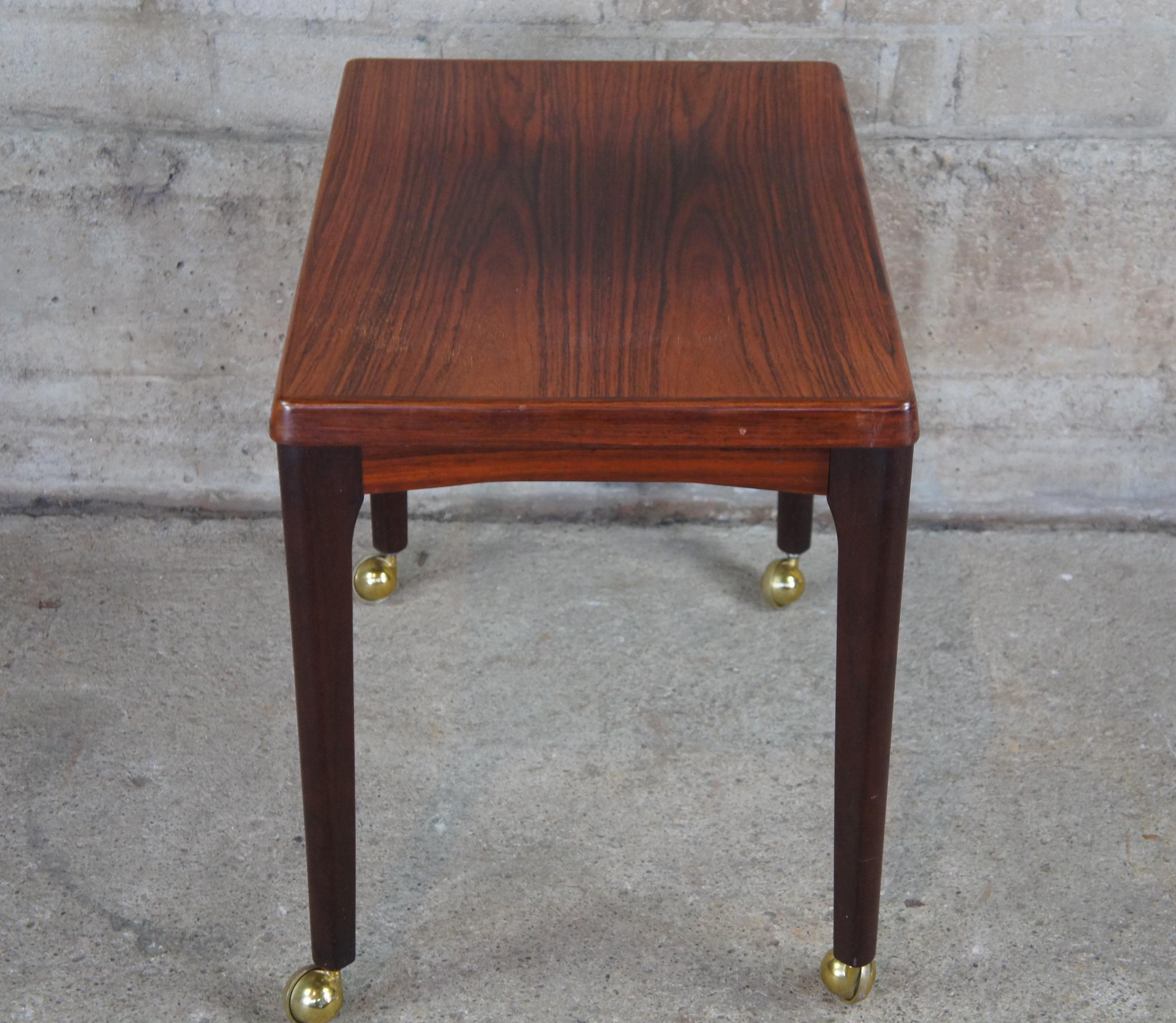 20th Century Mid-Century Modern Vejle Stole Mobelfabrik Danish Denmark Rosewood Side Table For Sale