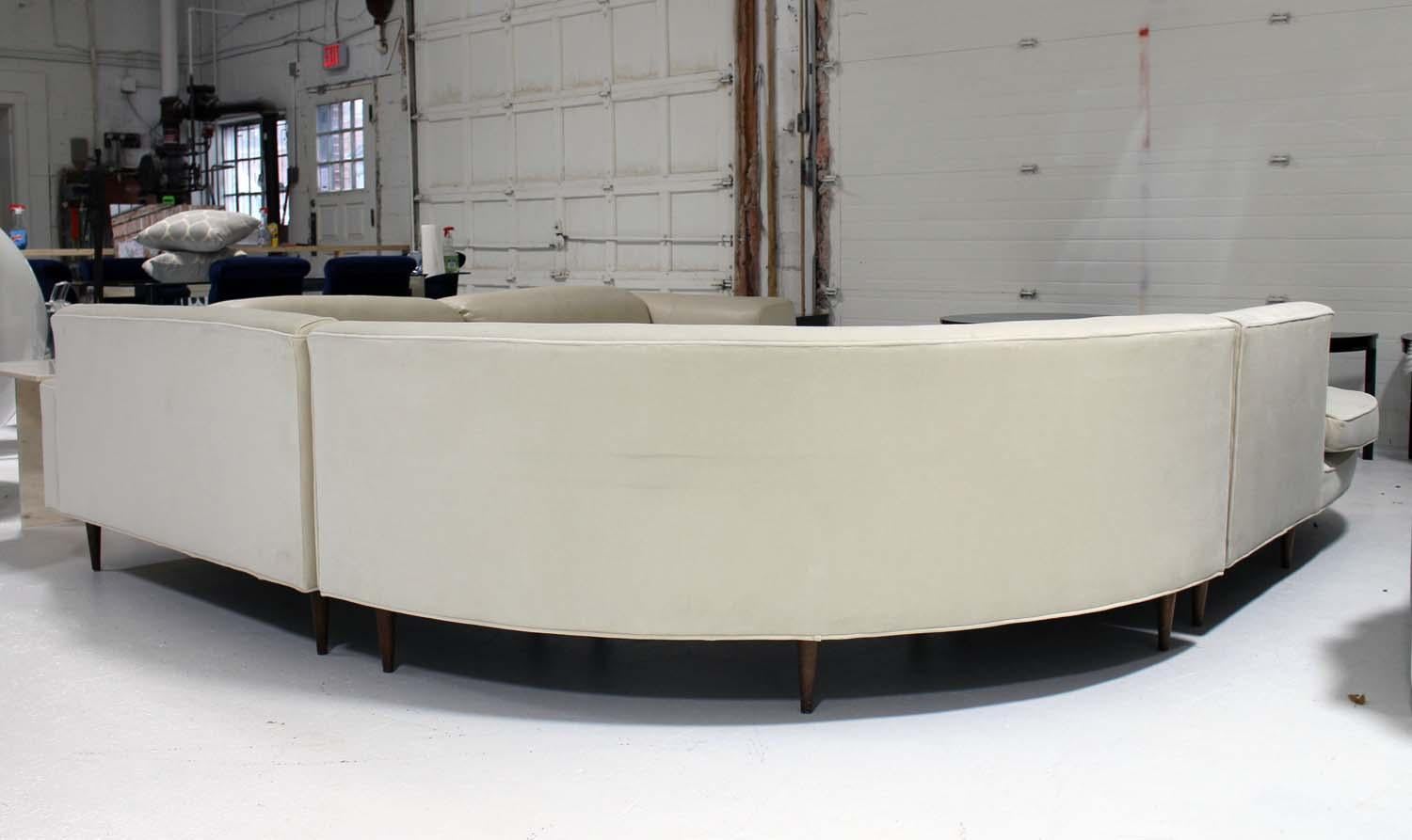 mid century modern velvet sectional sofa