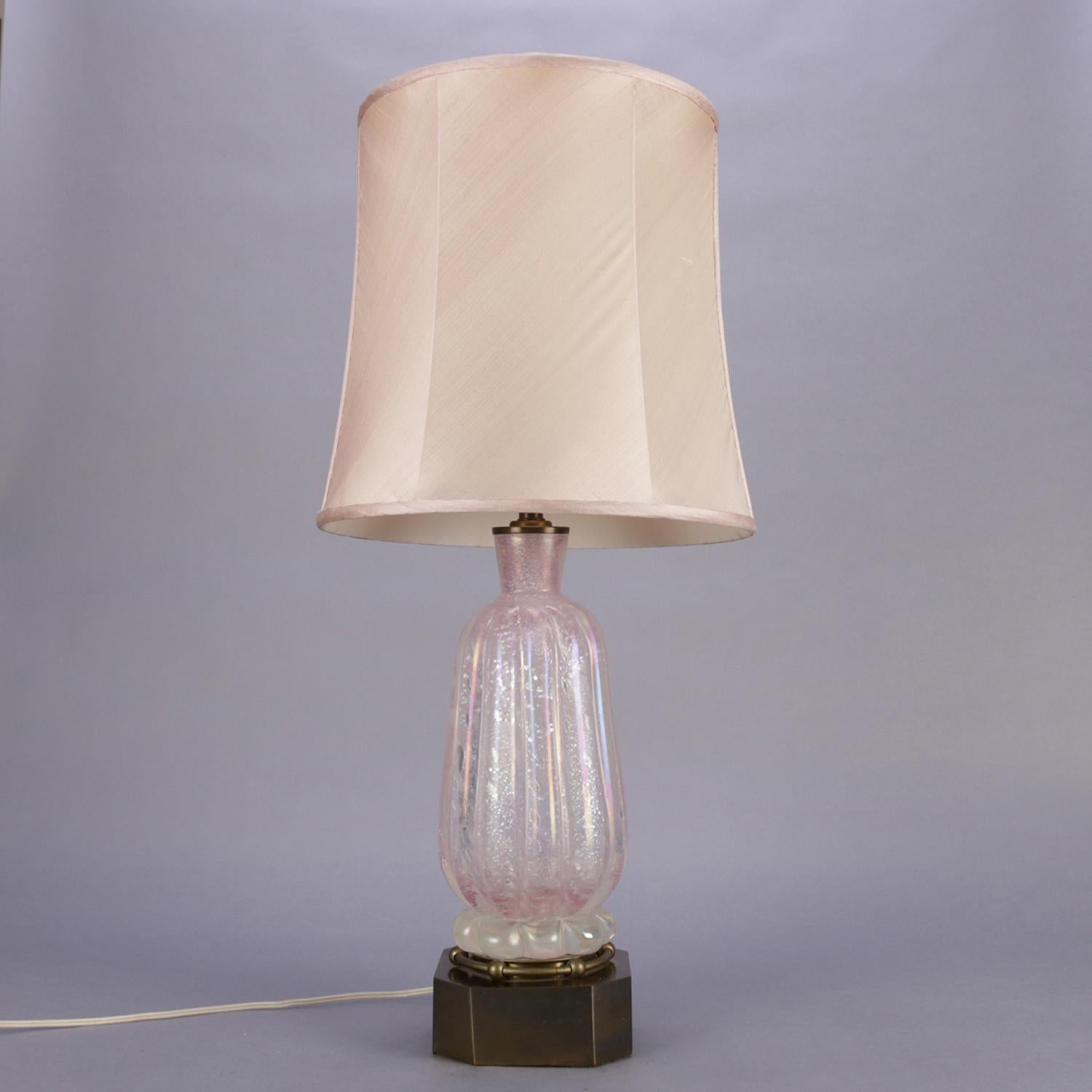 Mid-Century Modern Venetian Murano Art Glass Table Lamp, circa 1960 1