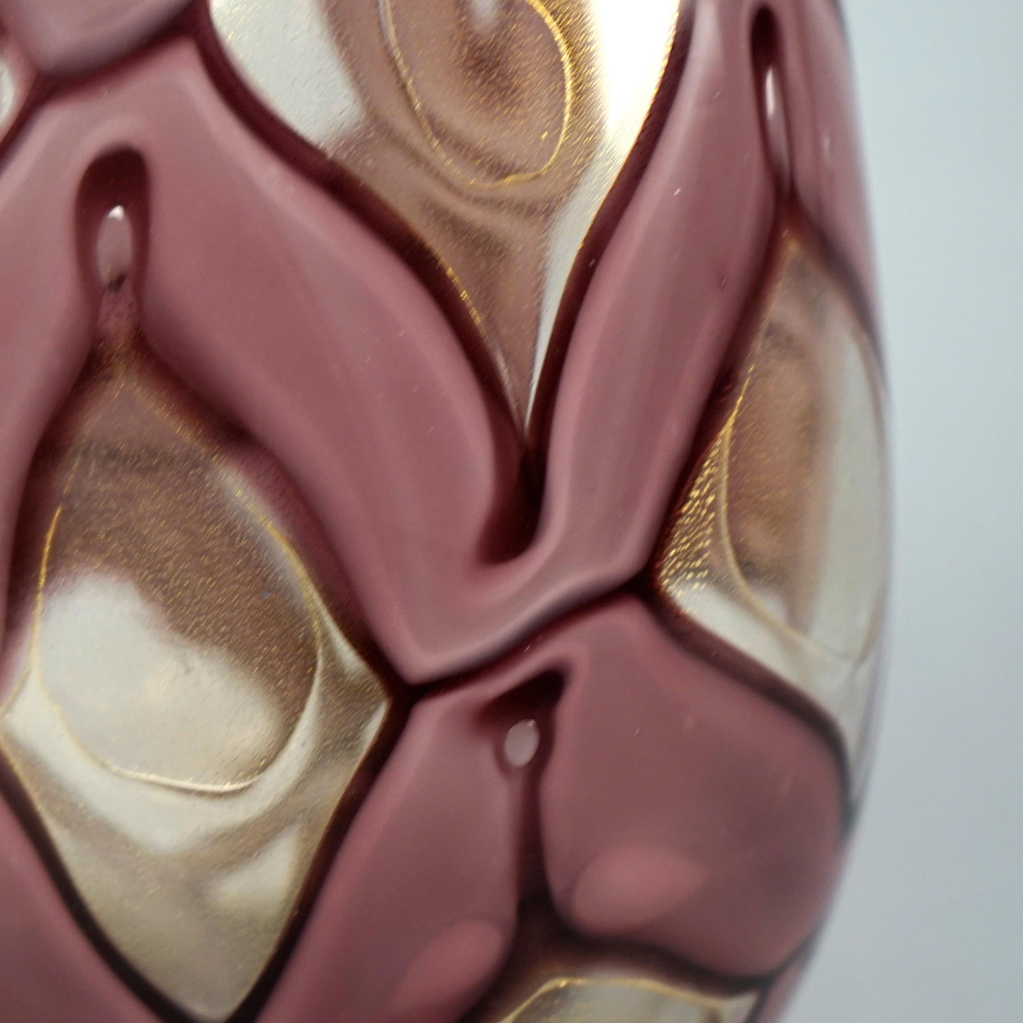 Mid-Century Modern Venetian Murano School Stylized Ribbon Art Glass Vase 20th C 8
