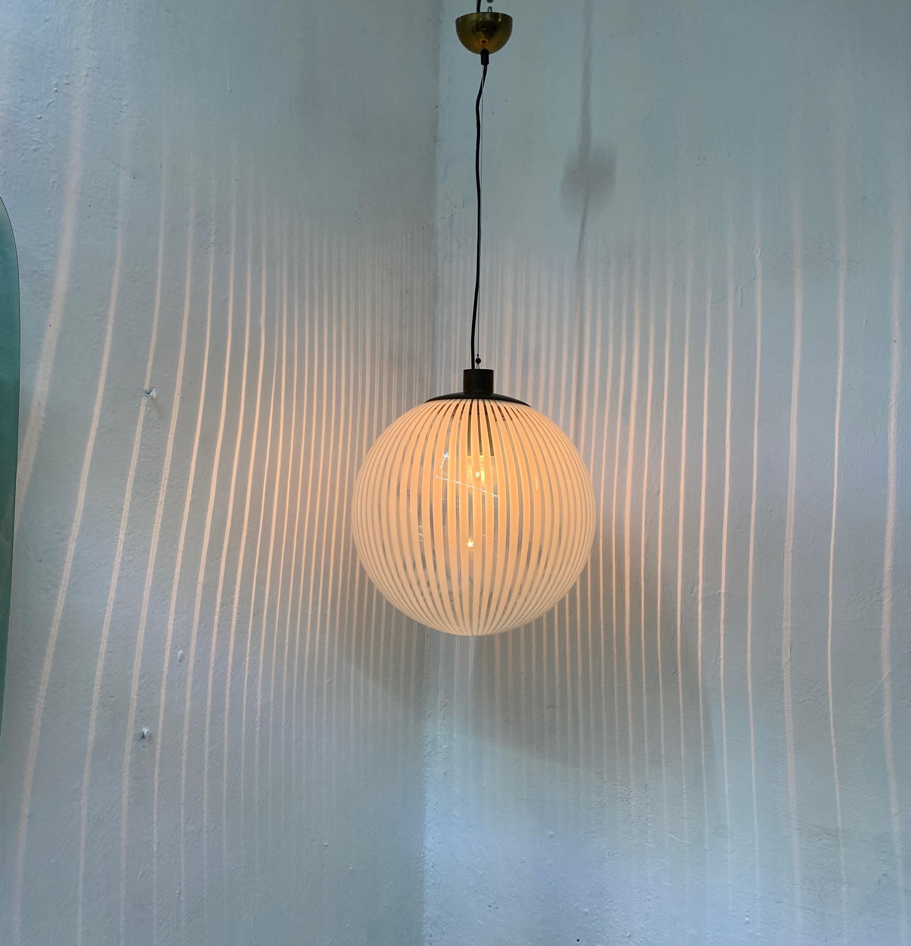 Mid-Century Modern Venini, ´Tessuto´Chandelier, circa 1970 in Murano Glass 6