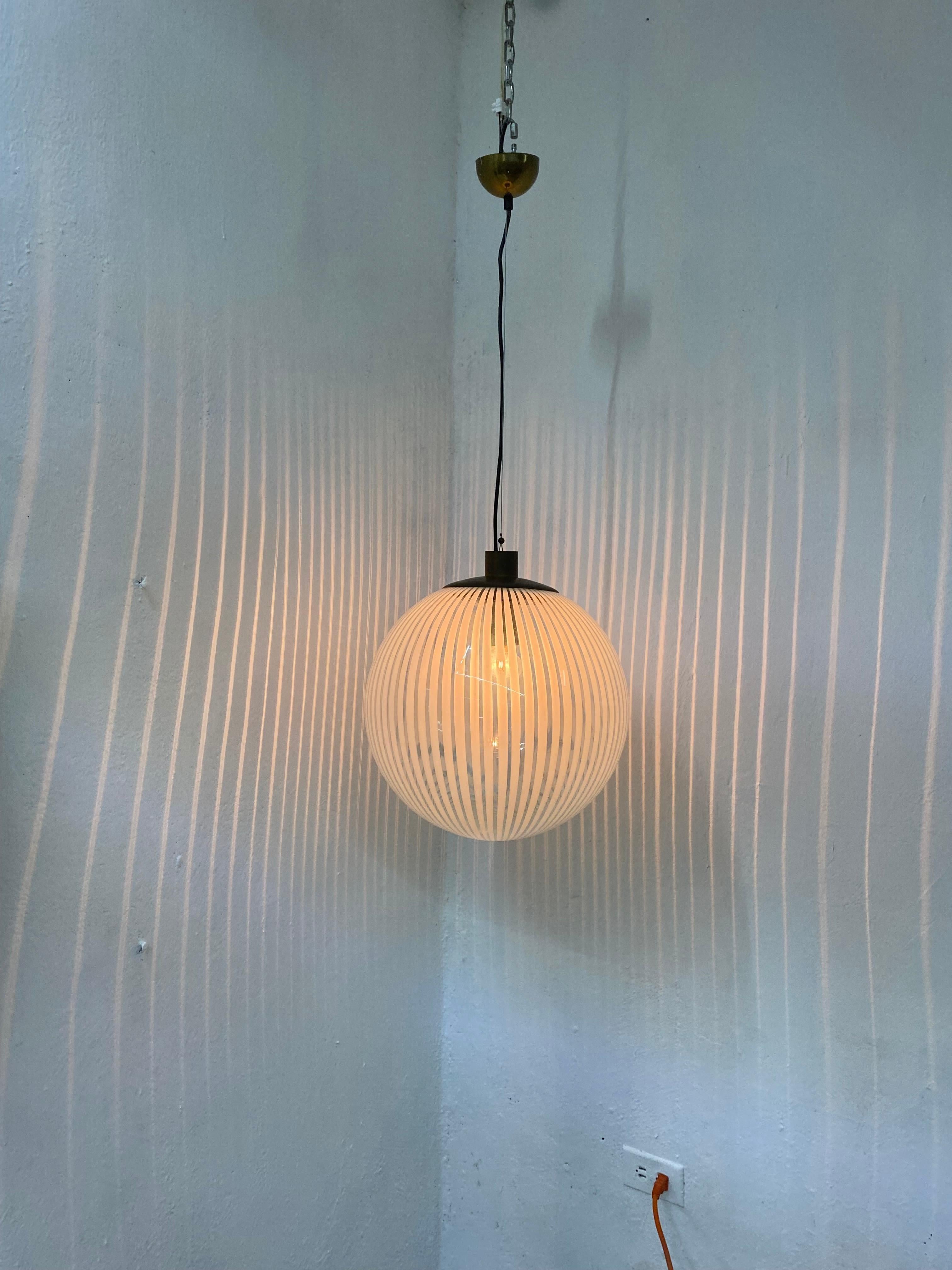 Mid-Century Modern Venini, ´Tessuto´Chandelier, circa 1970 in Murano Glass 8