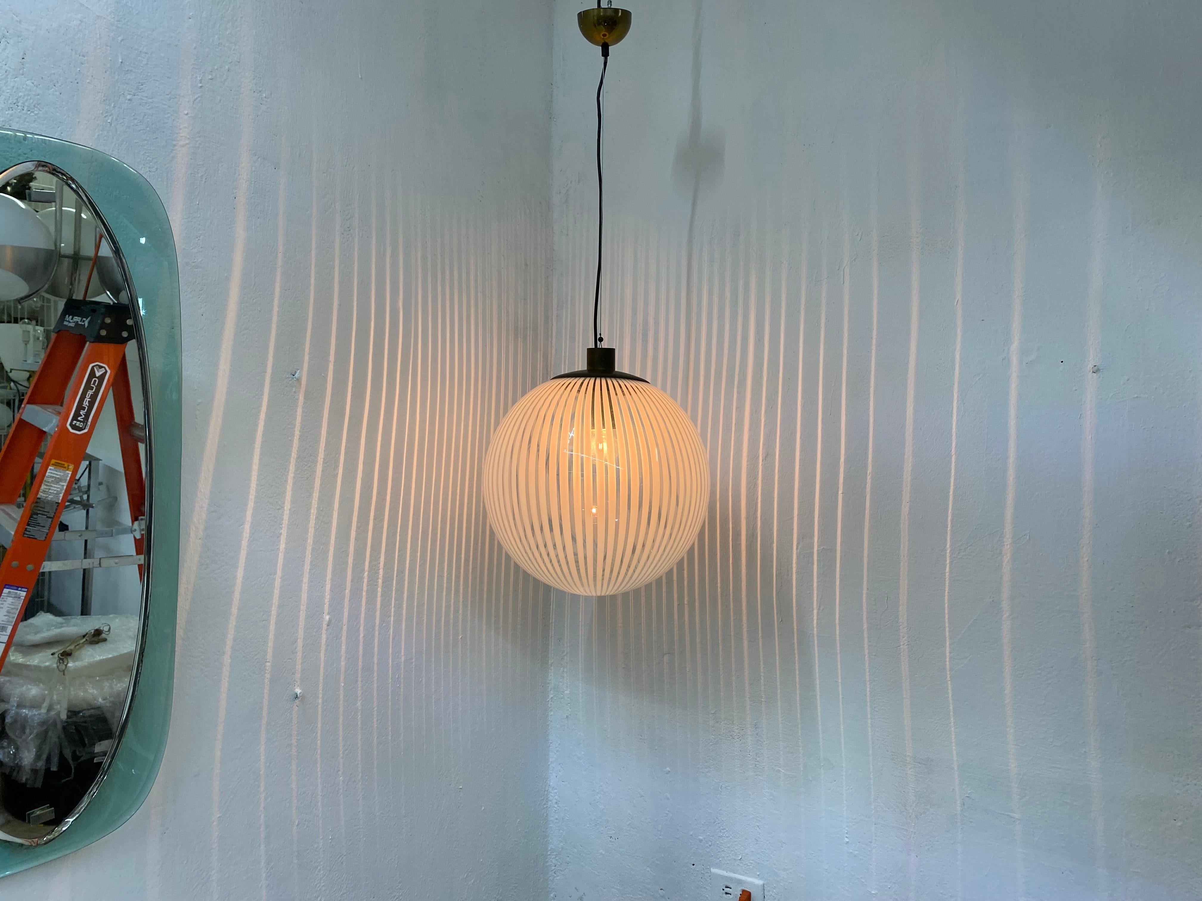 Mid-Century Modern Venini, ´Tessuto´Chandelier, circa 1970 in Murano Glass 10