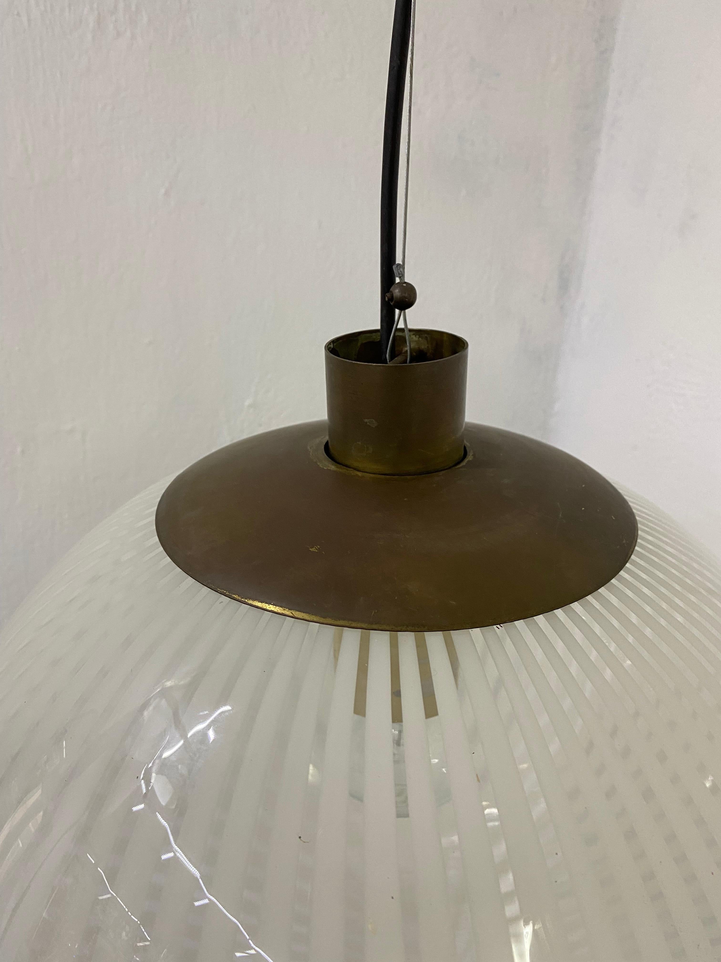 Mid-Century Modern Venini, ´Tessuto´Chandelier, circa 1970 in Murano Glass 11