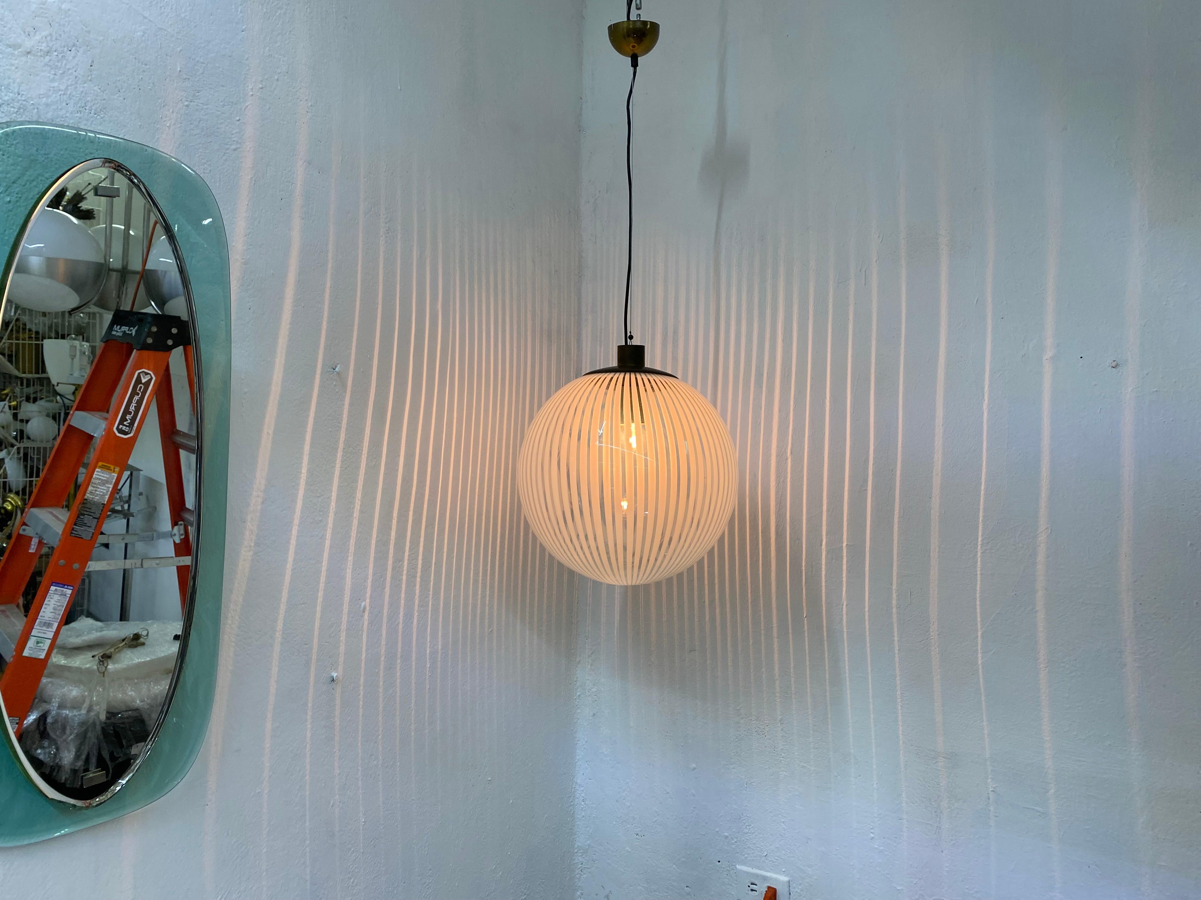 Mid-Century Modern Venini, ´Tessuto´Chandelier, circa 1970 in Murano Glass In Excellent Condition In Merida, Yucatan
