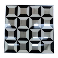 Mid-Century Modern Verner Panton Style Pop/Op Art Wall Mirror