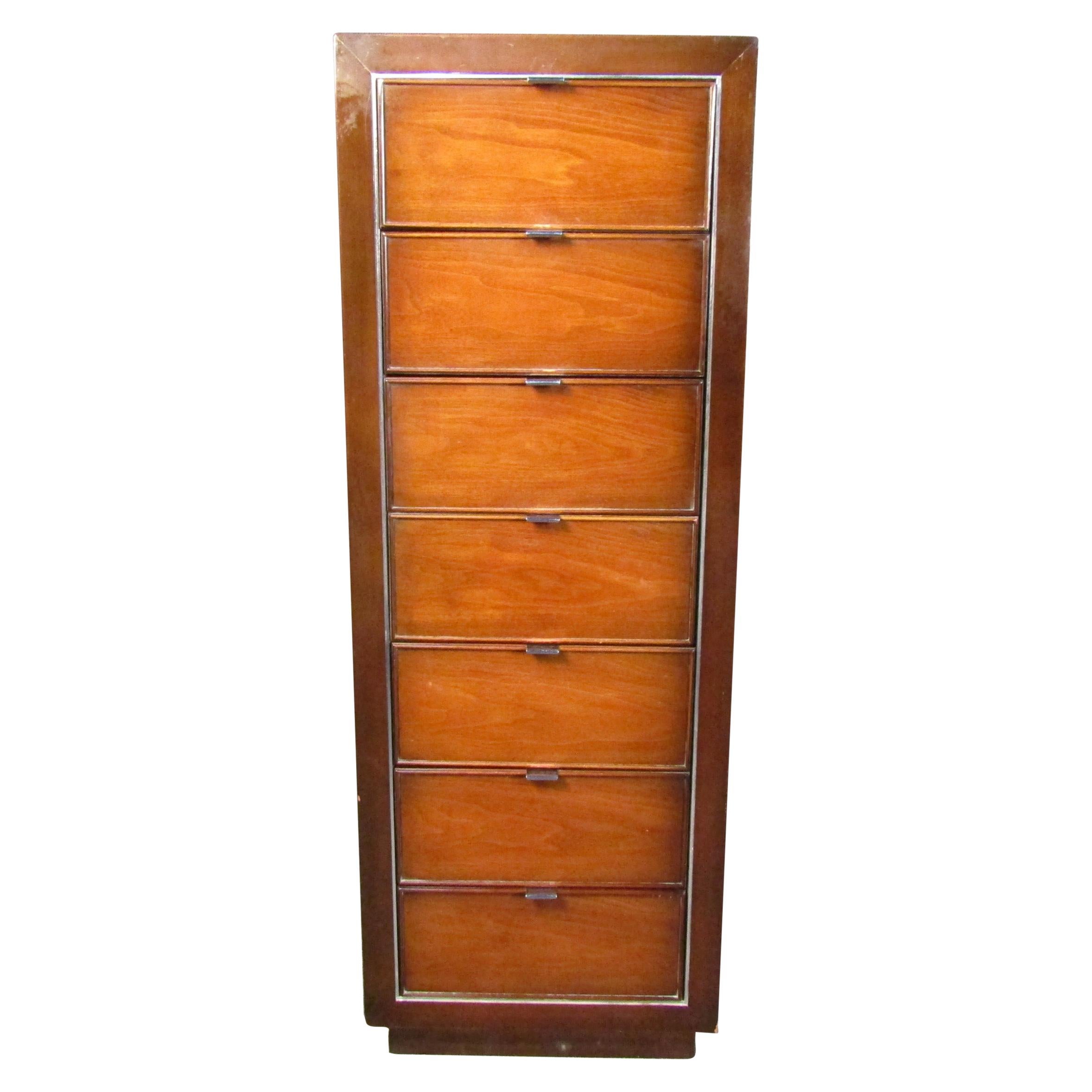 Mid-Century Modern Vertical Dresser For Sale