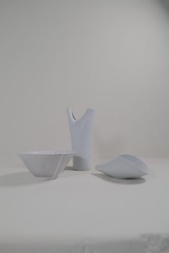 Vaso e ciotole di metà secolo Gustavsberg, Svezia, anni '50