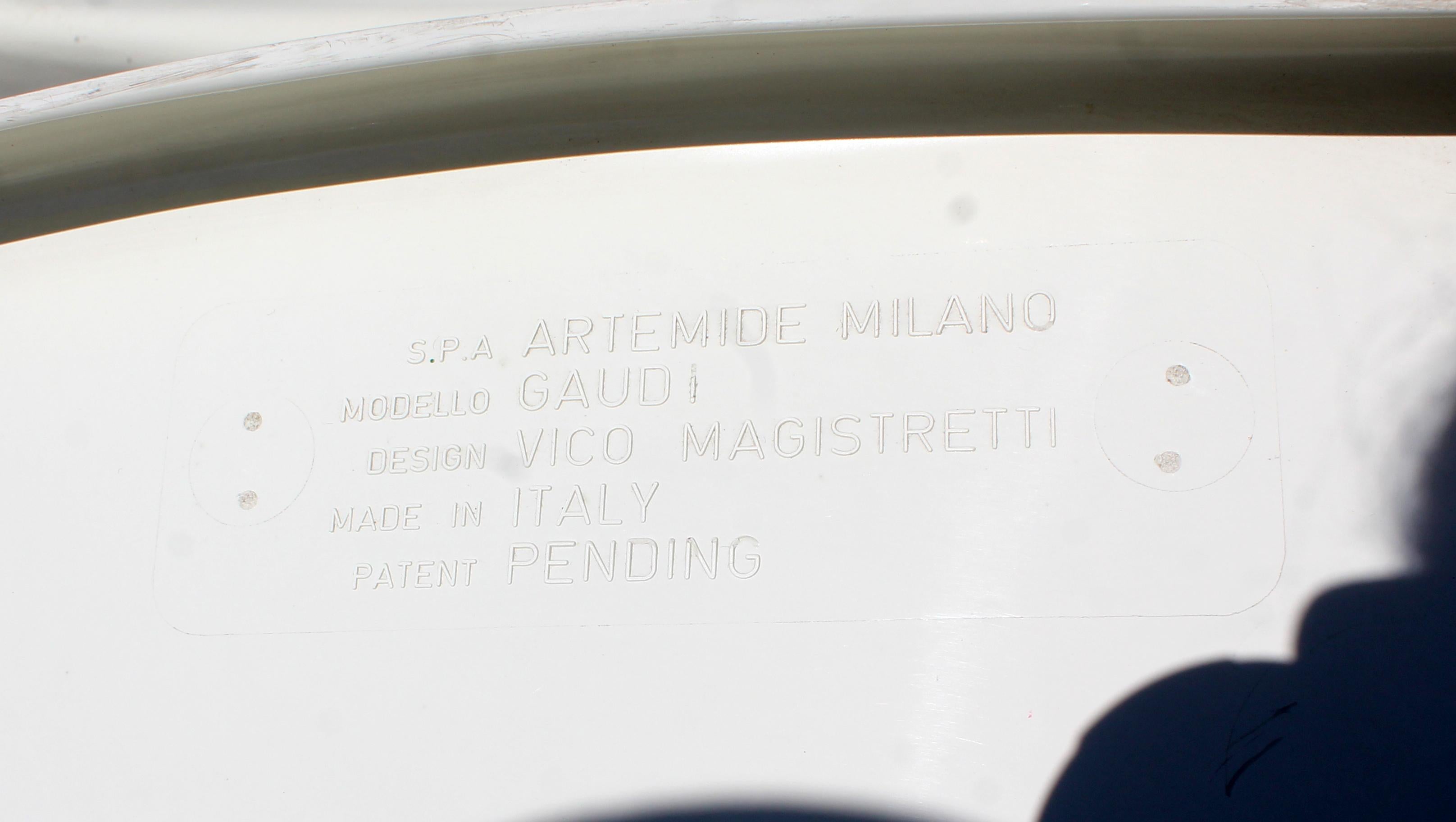 Mid-Century Modern Vico Magistretti Artemide Set of 6 Gaudi Armchairs, Italy 4