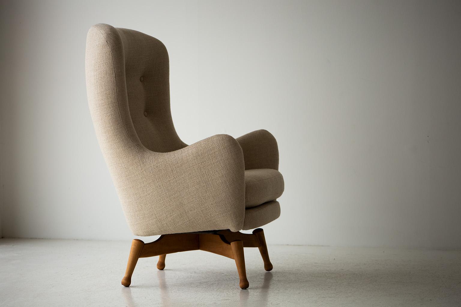 North American Mid-Century Modern Viko Baumritter High Back Lounge Chair