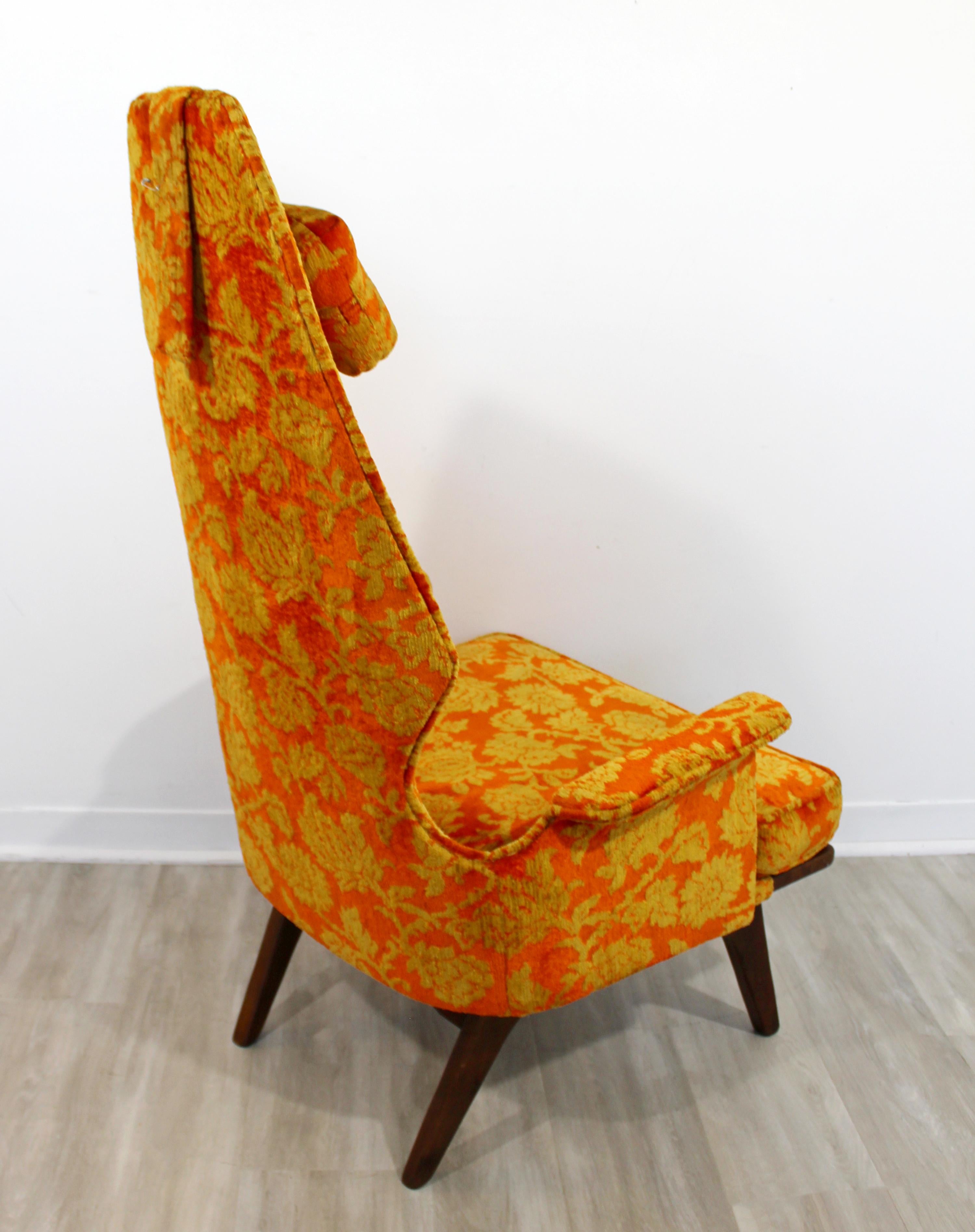 American Mid-Century Modern Vintage Adrian Pearsall High Back Accent Lounge Chair, 1960s