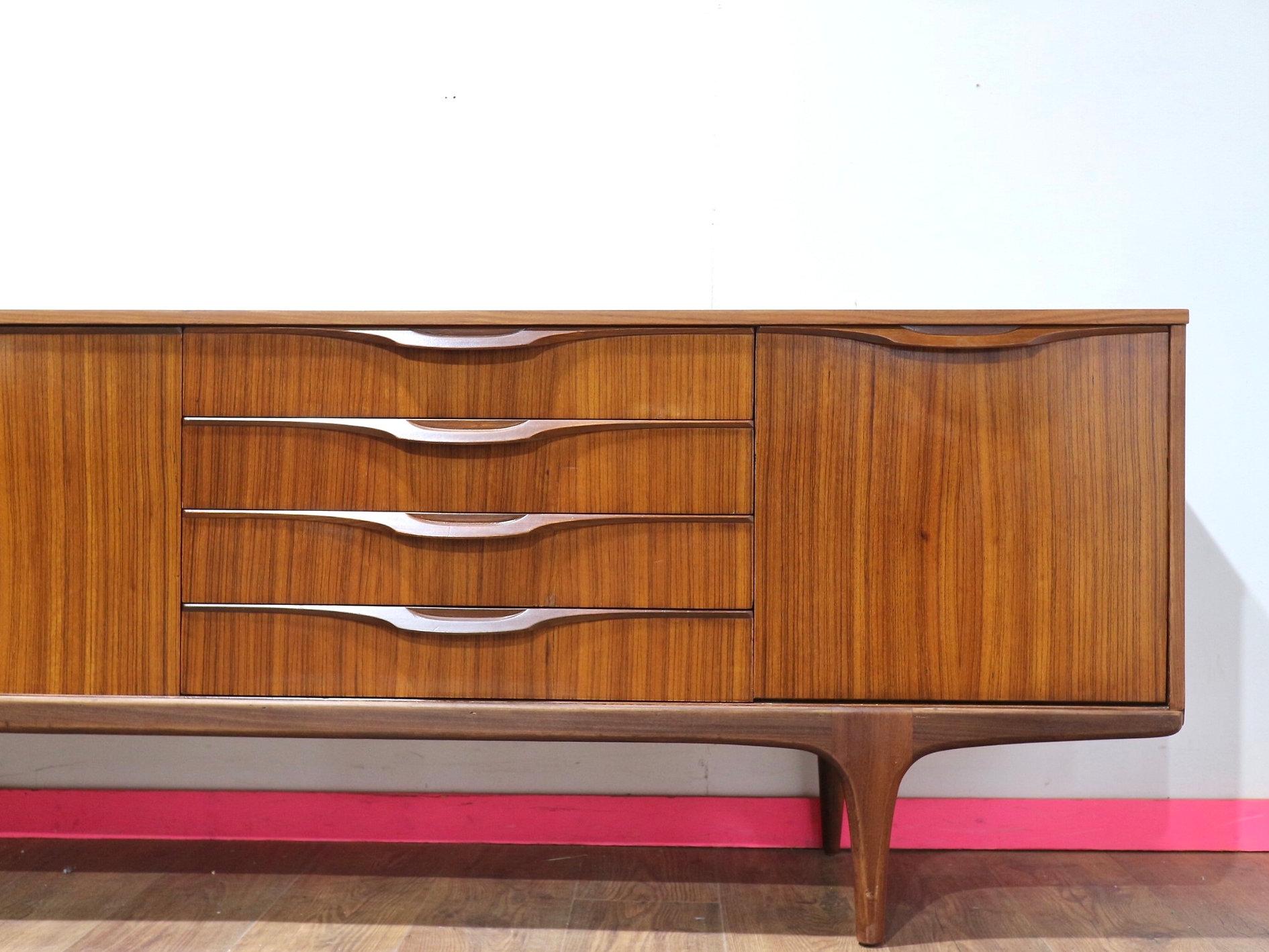 Mid Century Modern Vintage Afromoisa Teak Credenza by Elliots of Newbury 5