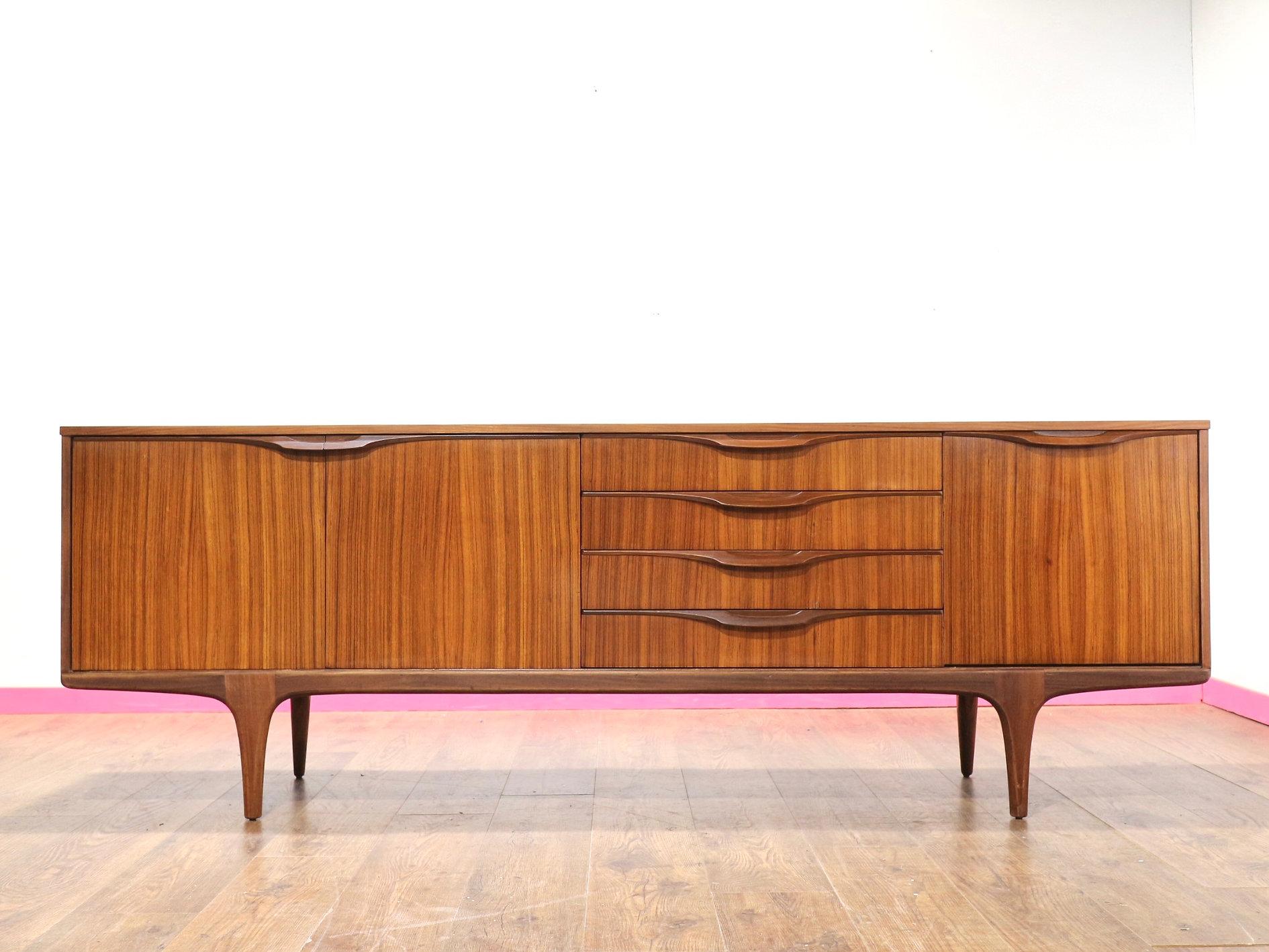 Mid Century Modern Vintage Afromoisa Teak Credenza by Elliots of Newbury 7