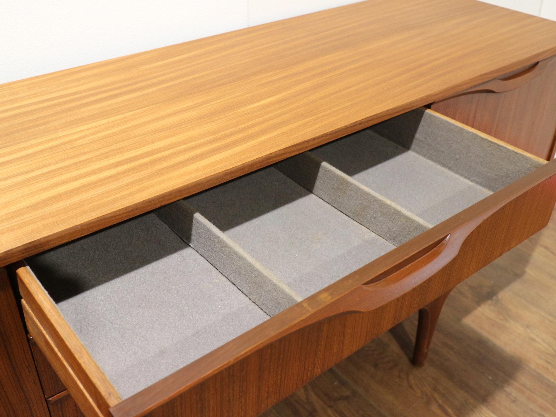 Mid Century Modern Vintage Afromoisa Teak Credenza by Elliots of Newbury 3