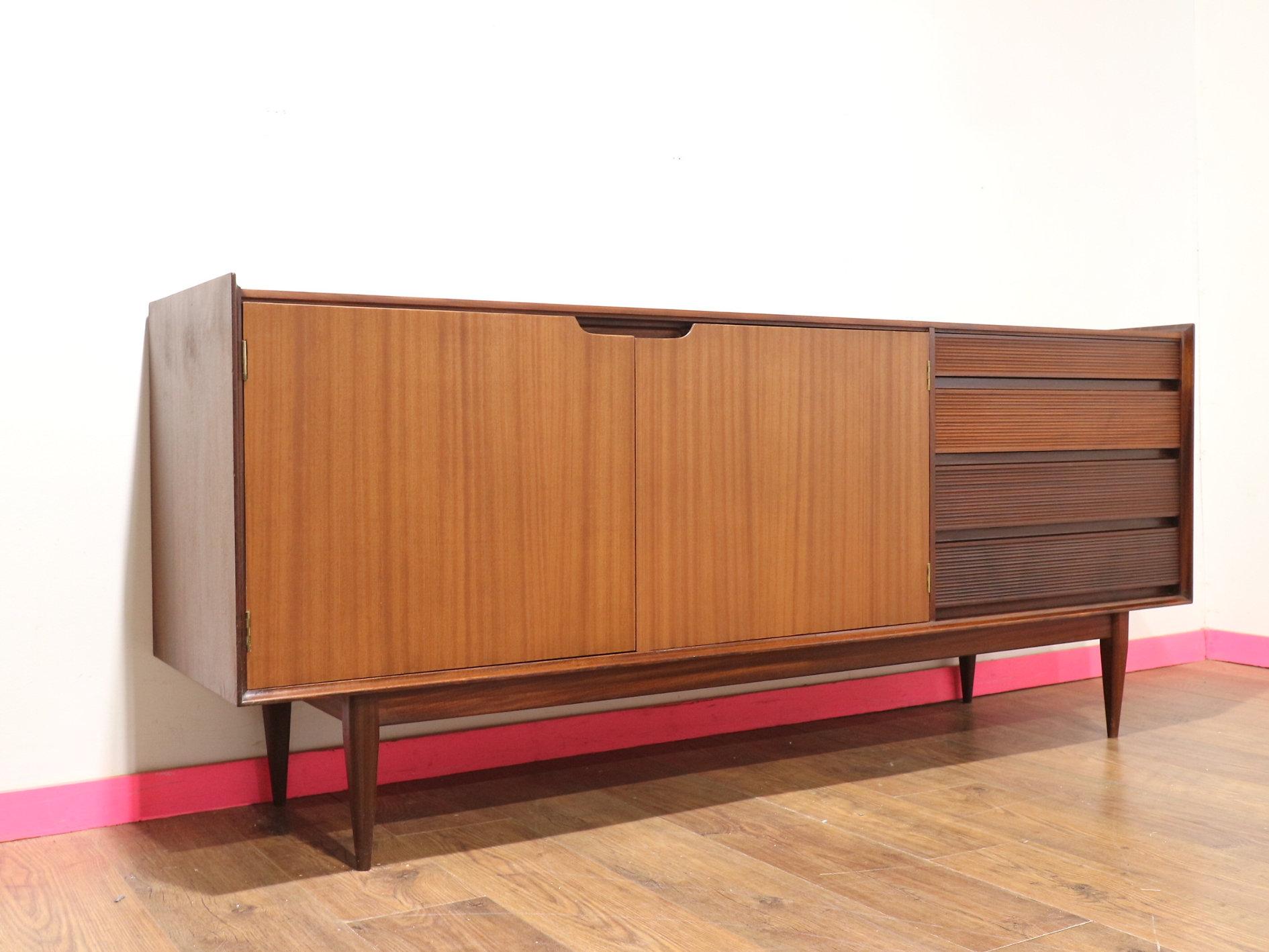 Mid-Century Modern Mid Century Modern Vintage Afromosia Credenza Sideboard by Richard Hornby