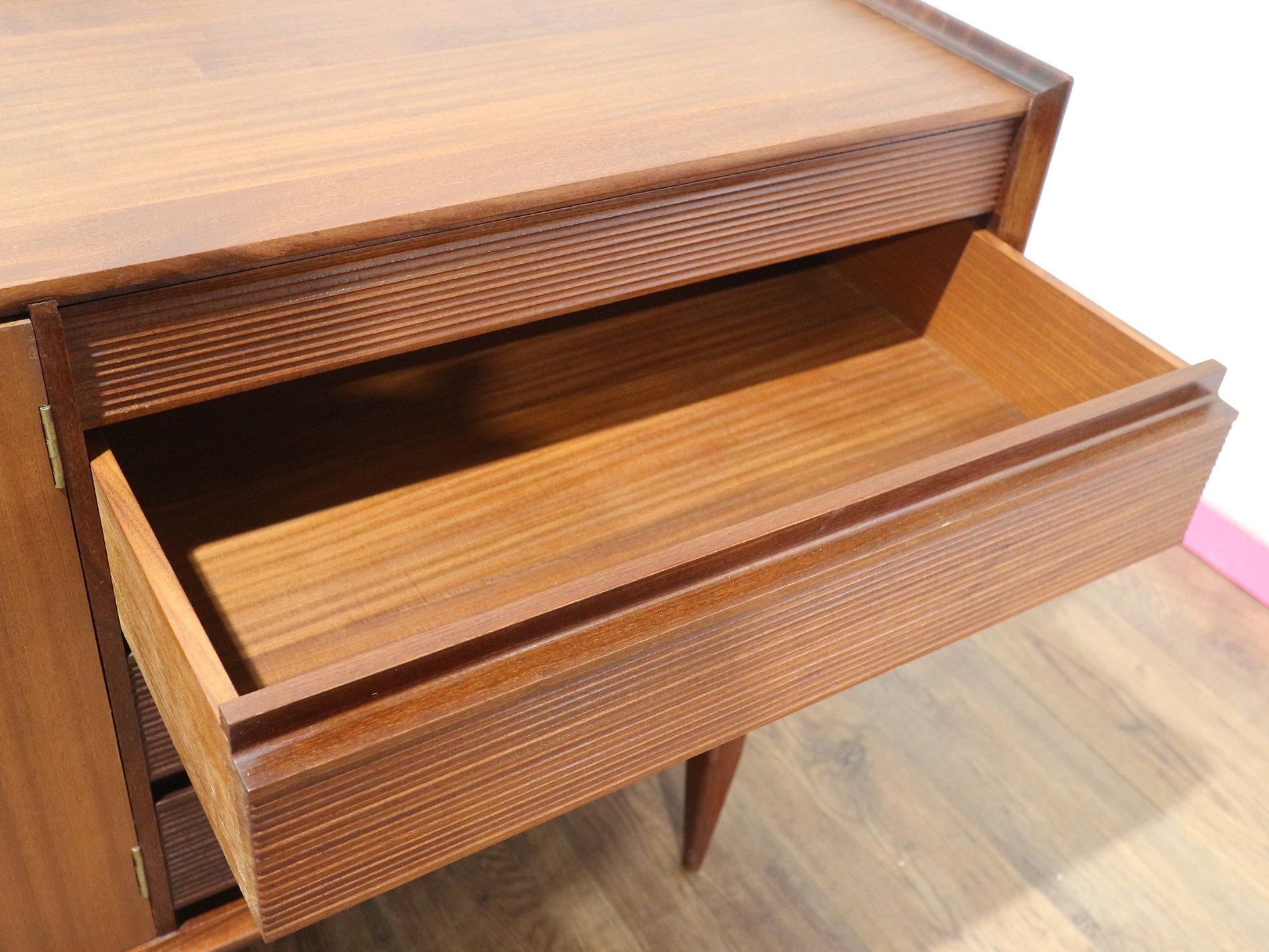 Mid Century Modern Vintage Afromosia Credenza Sideboard by Richard Hornby 2