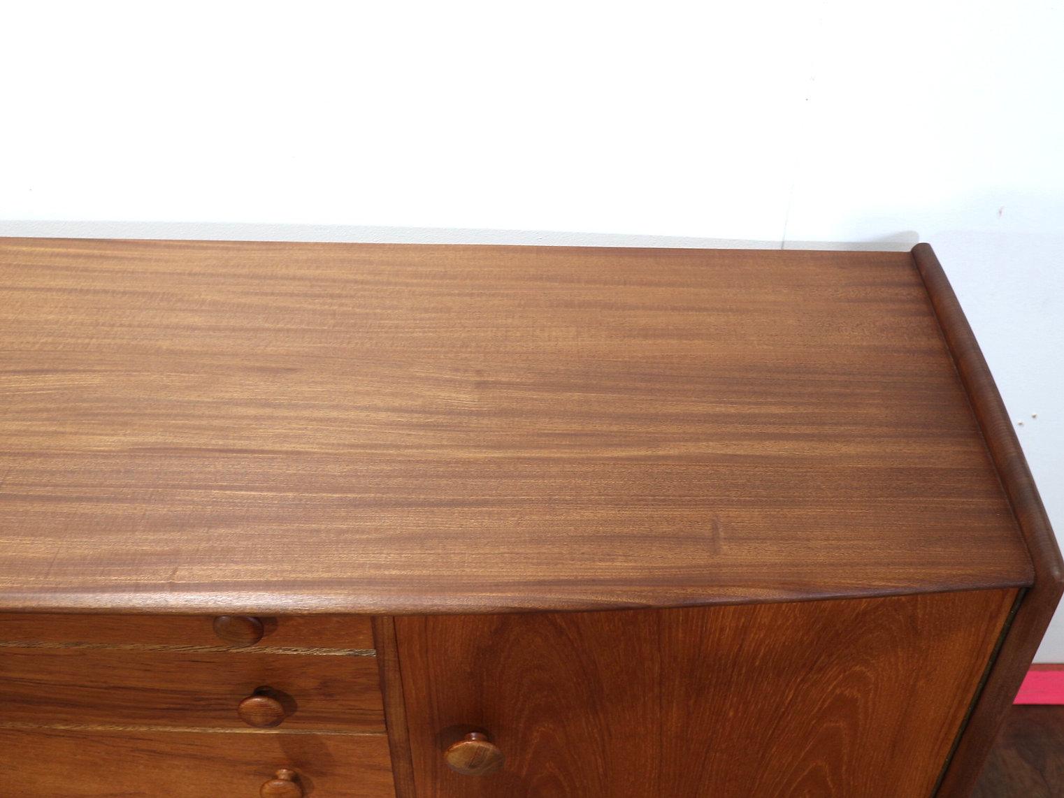 Teak Mid Century Modern Vintage Afromosia Sideboard Credenza by Younger Danish Style